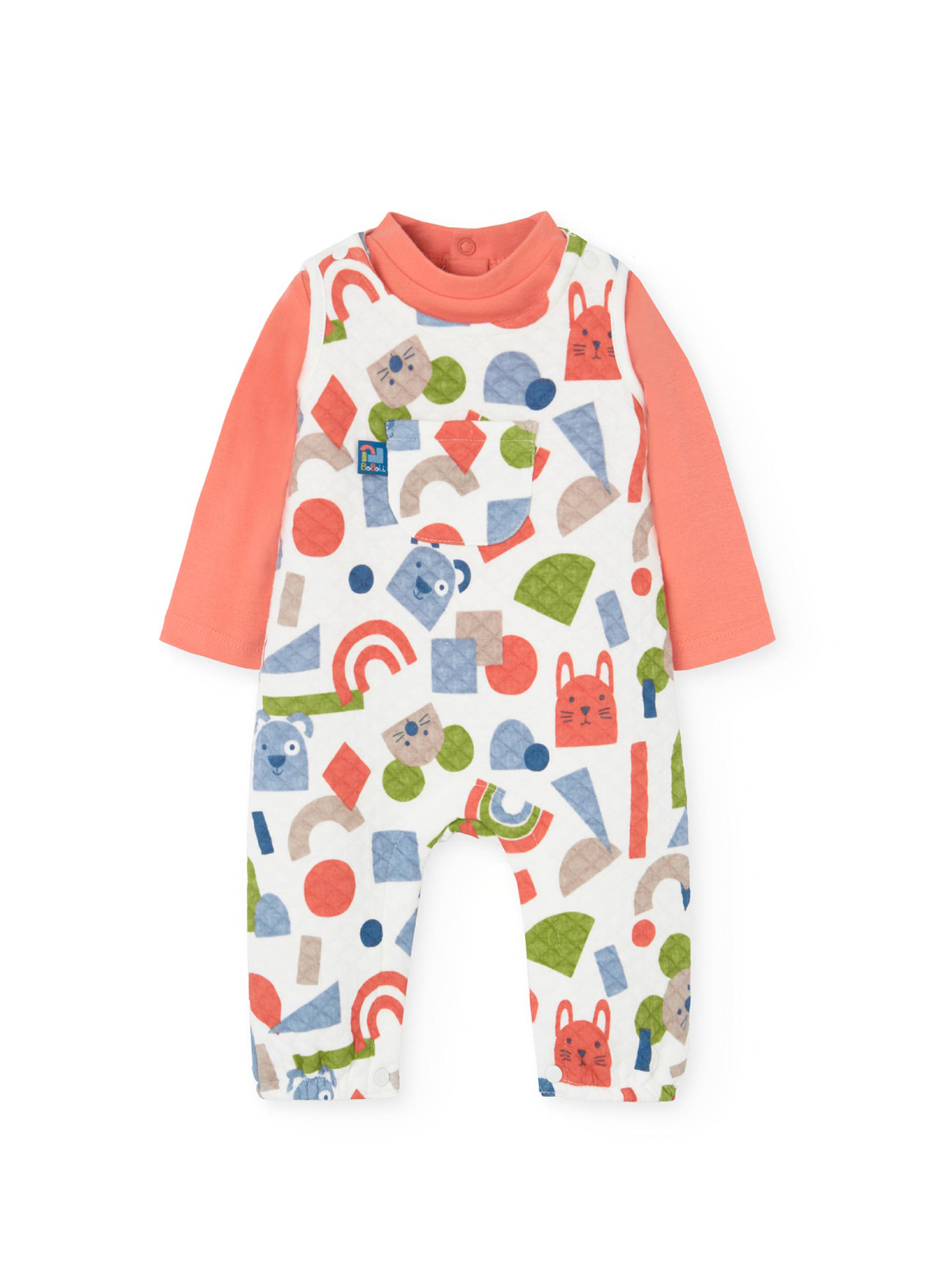 Desenli 2'li Unisex Bebek Tulum Body Set