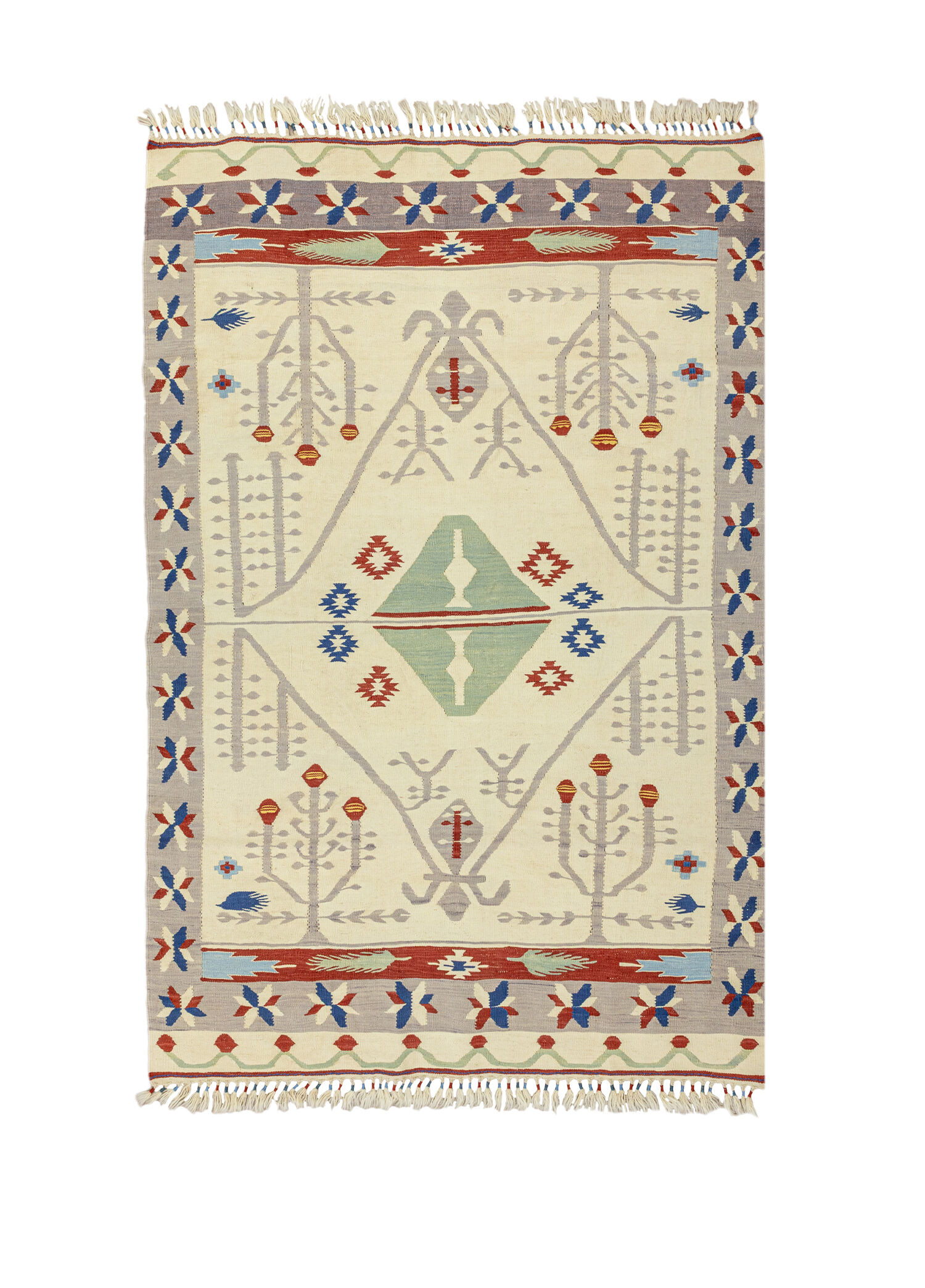 Peren Şarköy Desenli Yün Kilim 115x172 cm