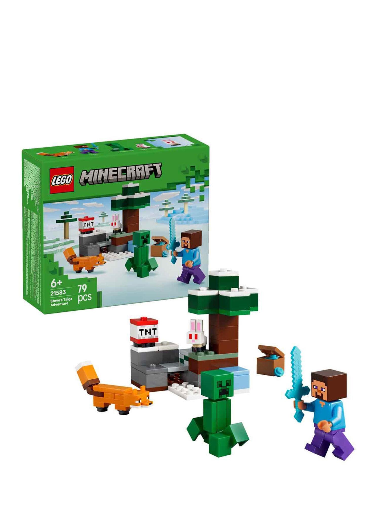 Minecraft Steve’in Tayga Macerası 79 Parça 6+ Yaş Yapı Oyuncağı 21583