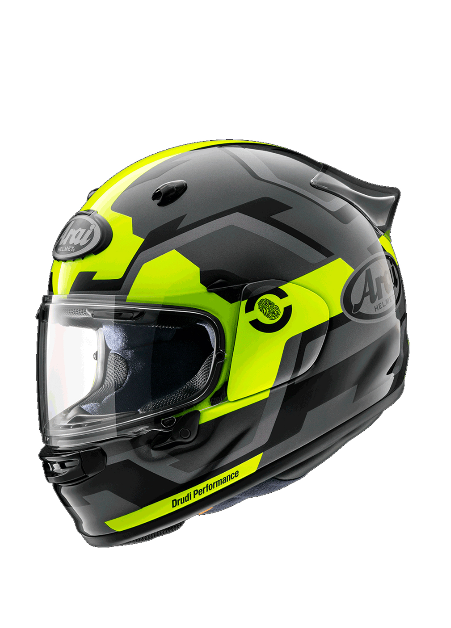 Arai - Quantic Face Fluor Yellow Kapalı Motosiklet Kaskı - Çok Renkli