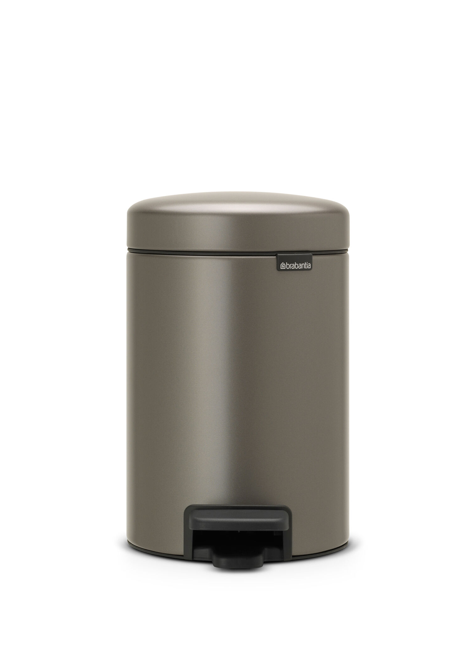Brabantia - Newıcon Paltinum Çelik Pedallı Banyo Çöp Kovası 3 Lt - Vizon