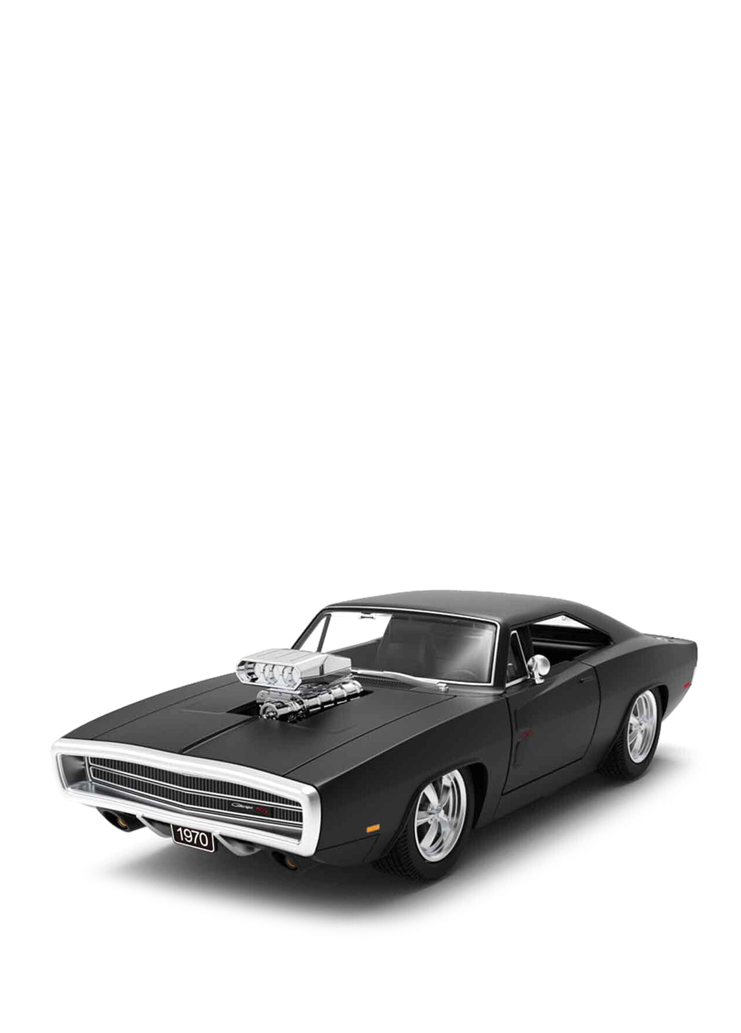 1:16 1970 Dodge Charger R/T Siyah Sesli ve Işıklı Uzaktan Kumandalı Araba