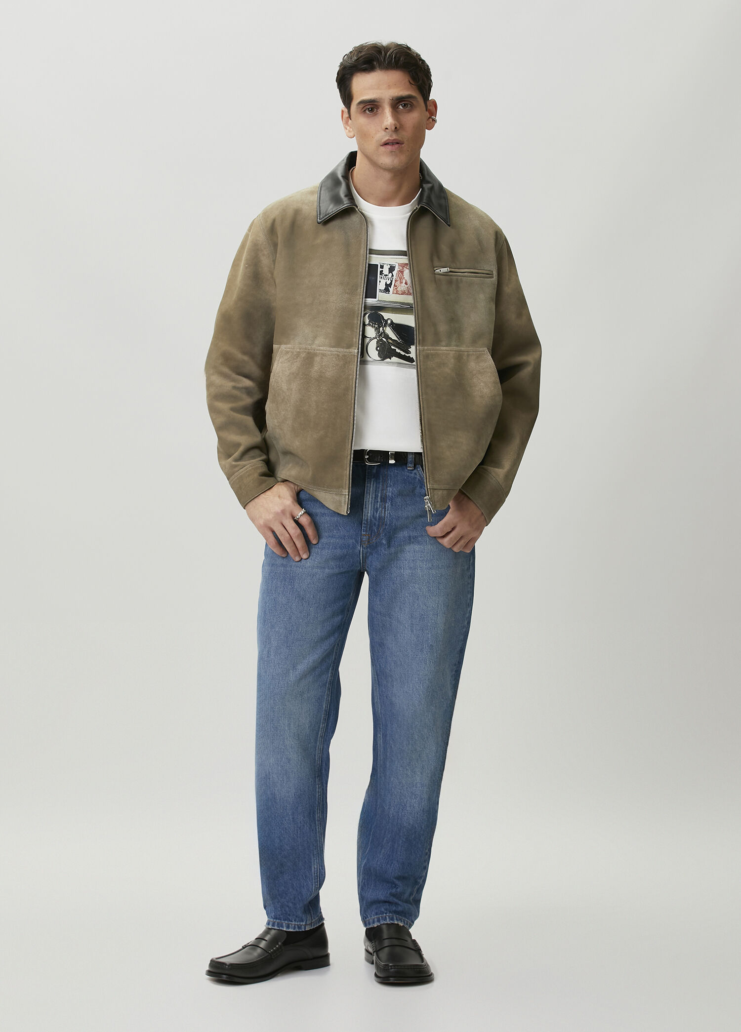 Blue Straight Leg Jeans