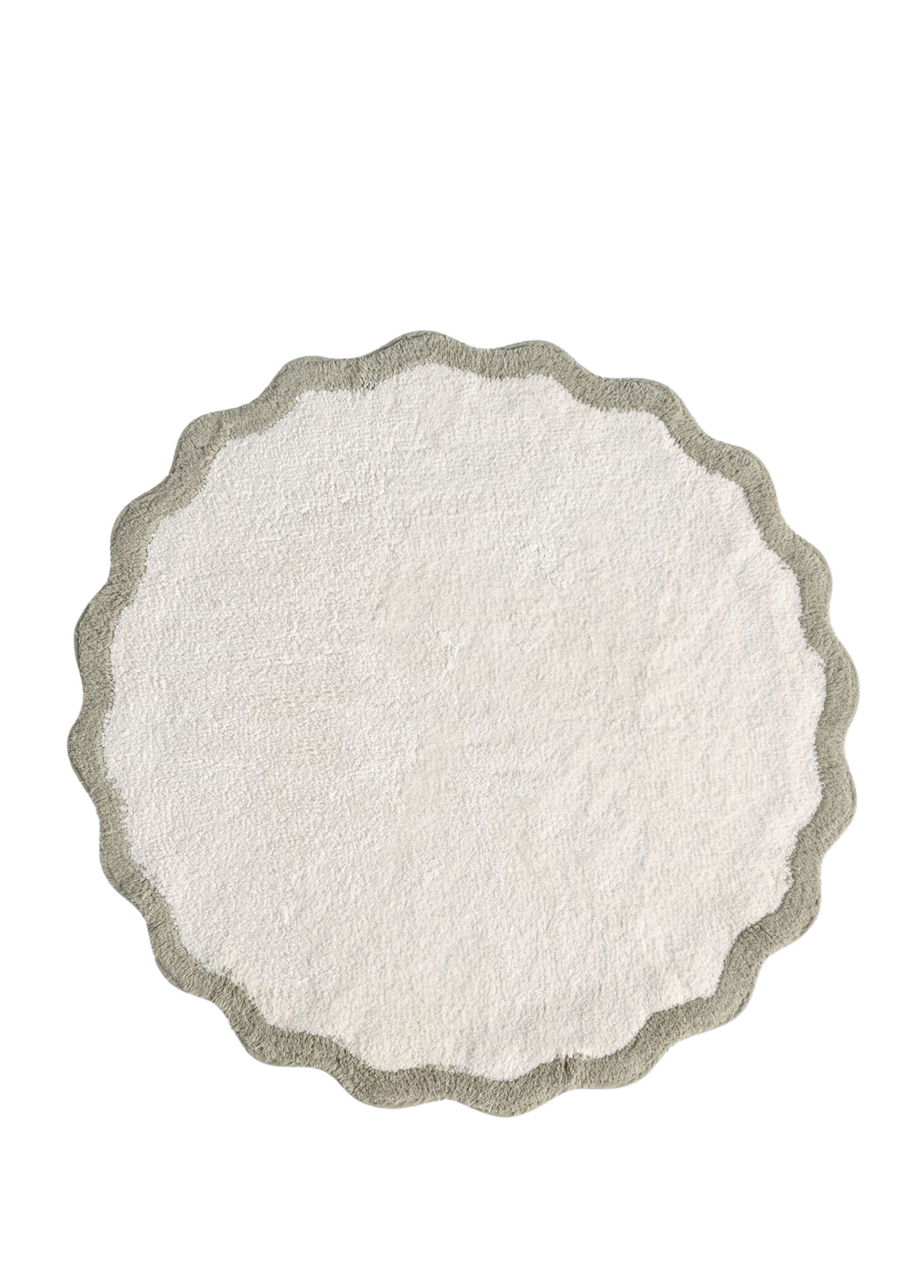 Scallop Yeşil Bambu Yuvarlak Banyo Paspası 90 x 90 cm