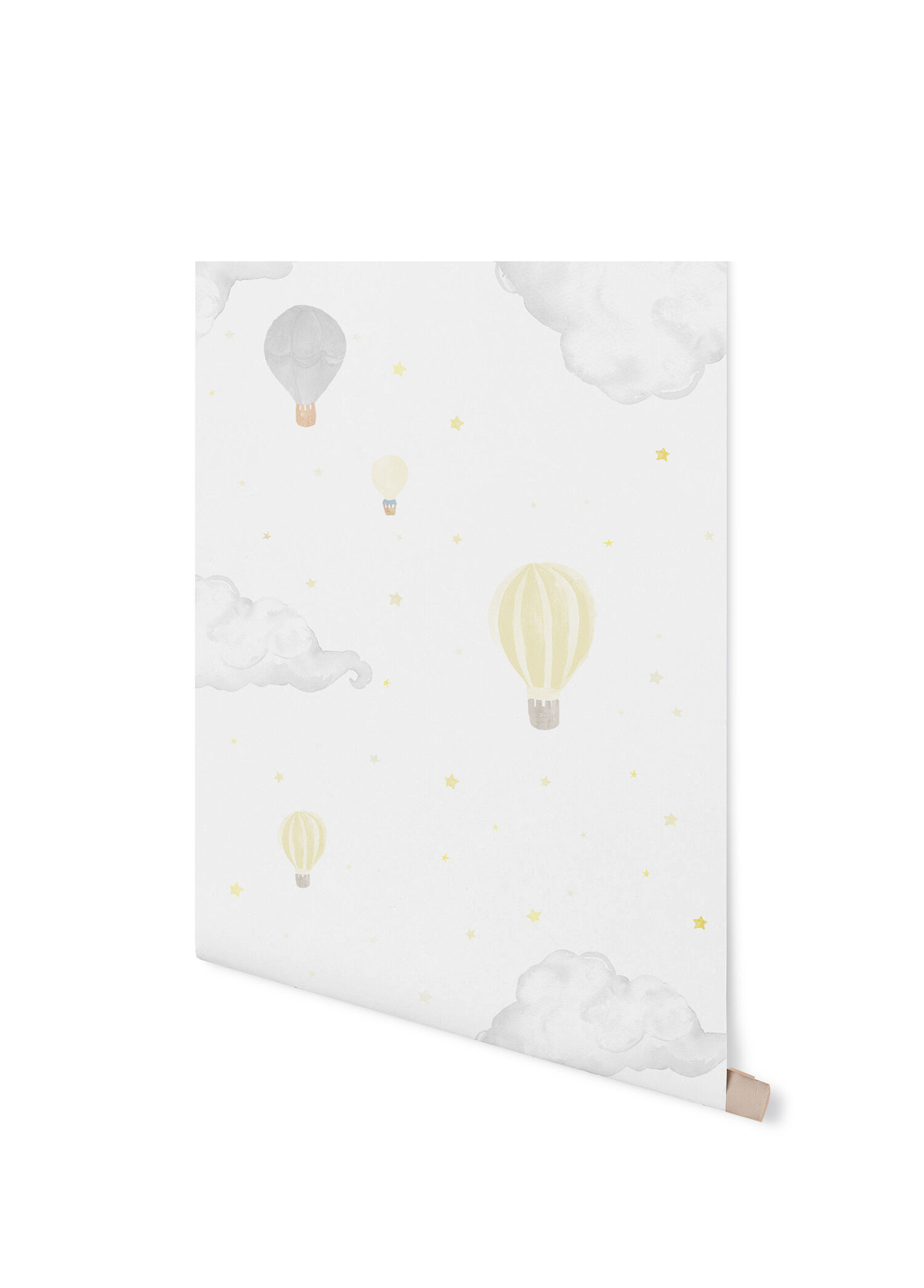 Hot Air Yellow Balloons Çocuk Odası Duvar Kağıdı 400 x 265 cm
