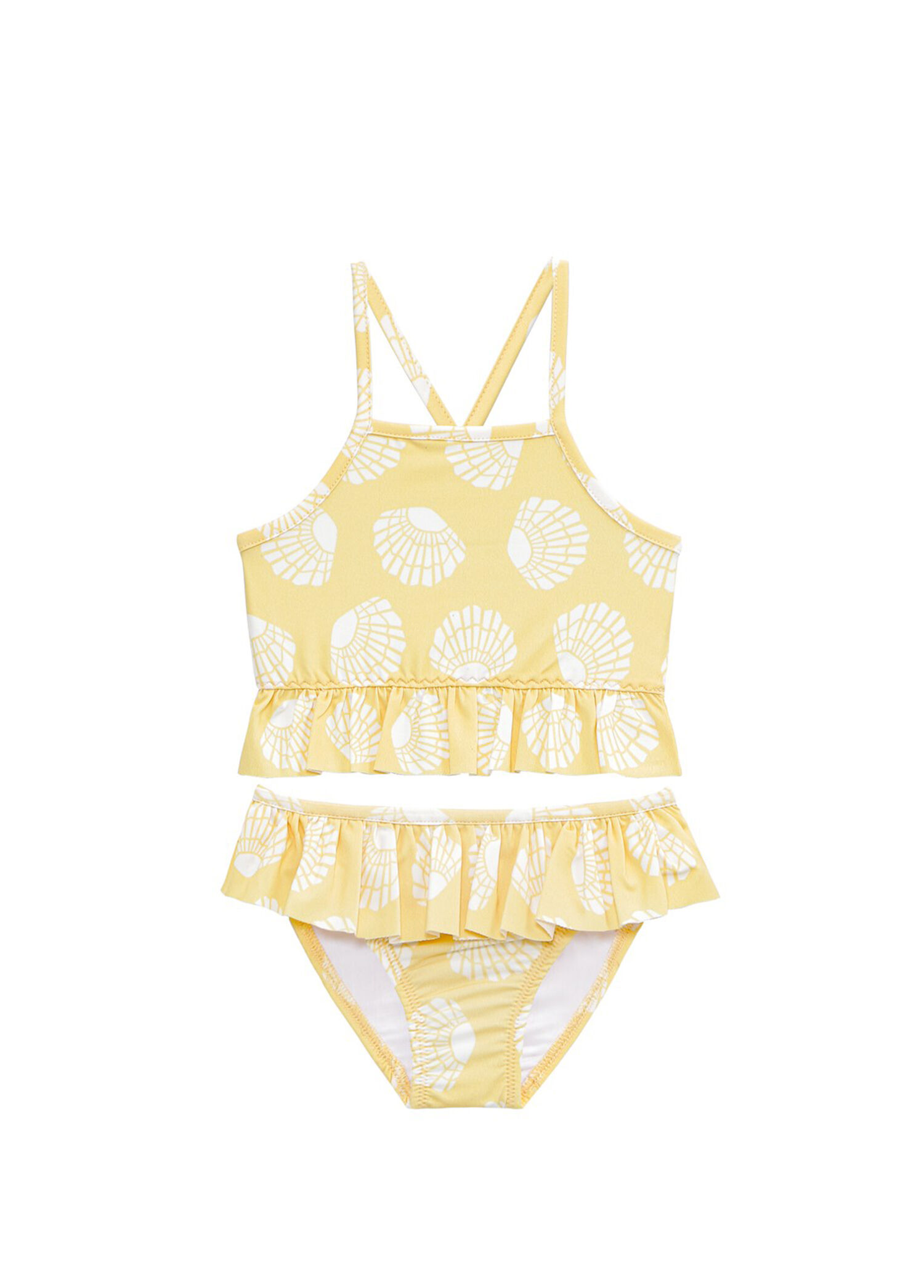 Sunny Shells Fırfırlı UV Korumalı Kız Çocuk Bikini Takımı