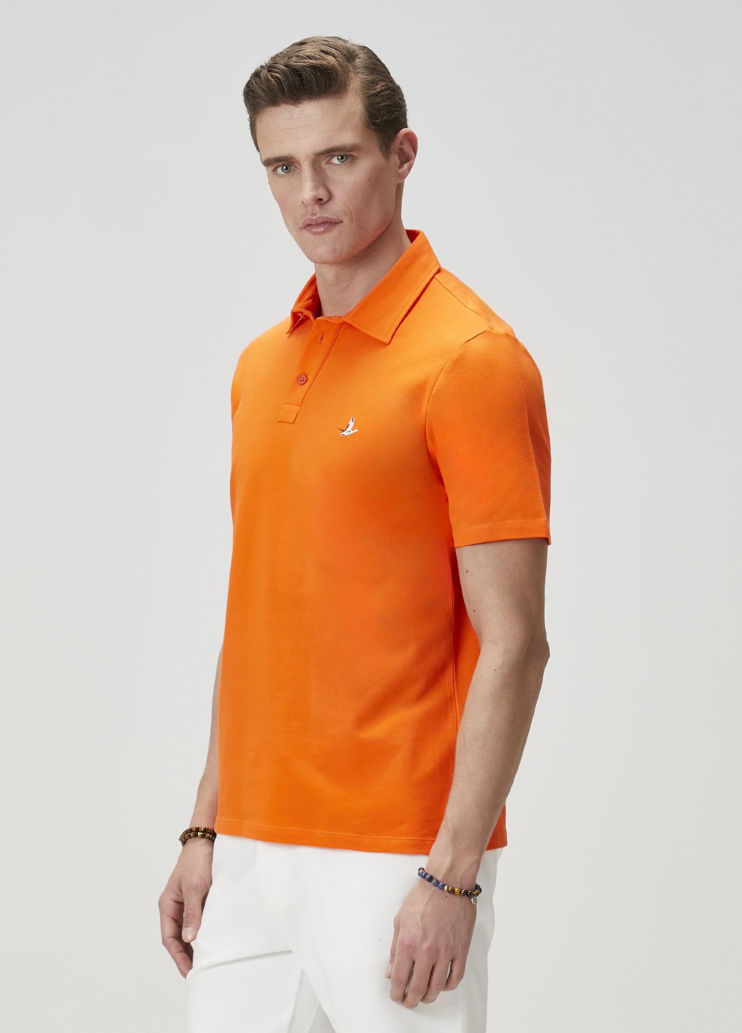 Comfort Fit Turuncu Polo Yaka T-shirt_3