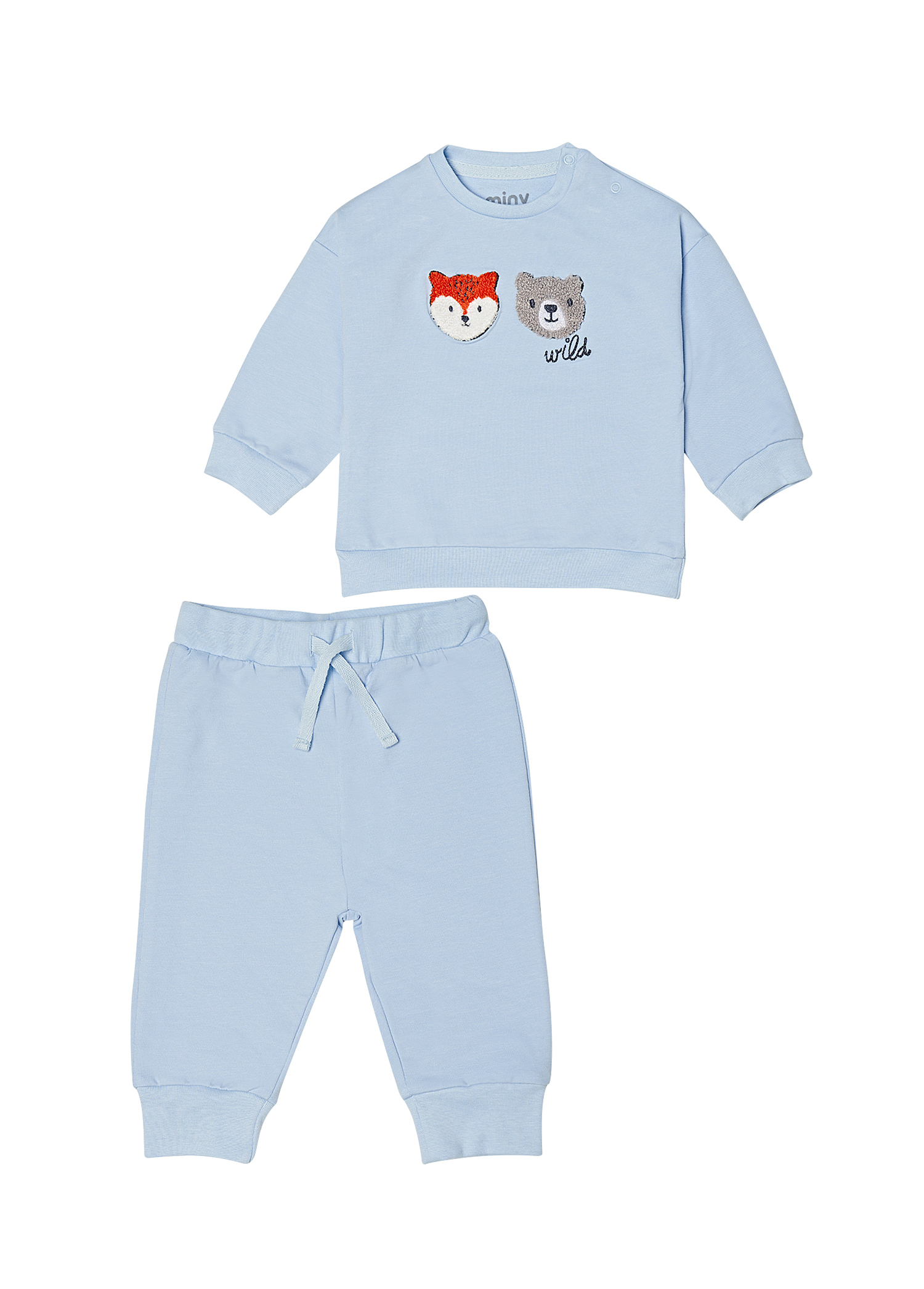 Mavi Erkek Bebek Sweatshirt Pantolon 2'li Set