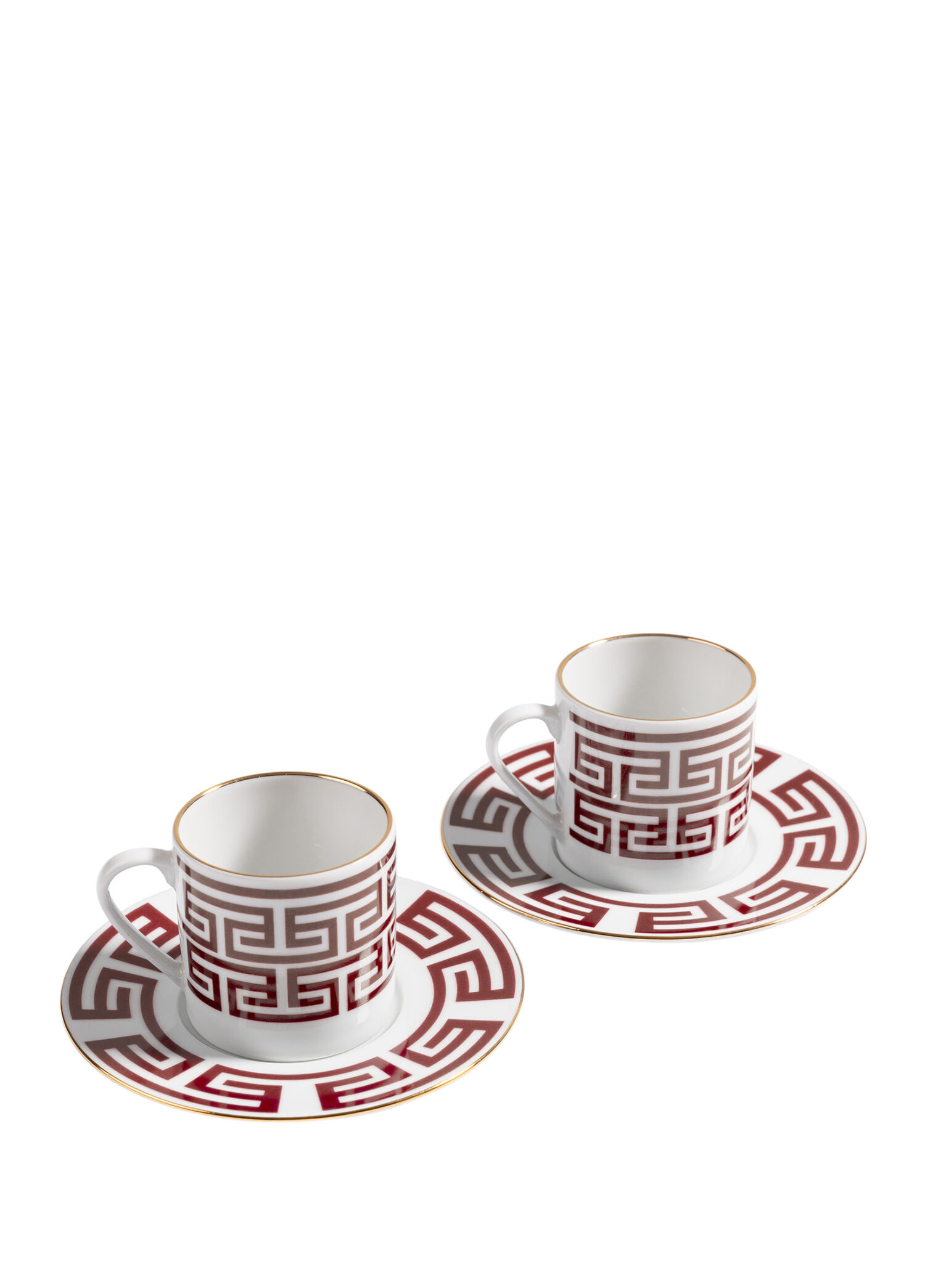 Lucky Rooster Collection Red 2'li Porselen Türk Kahve Fincan Seti