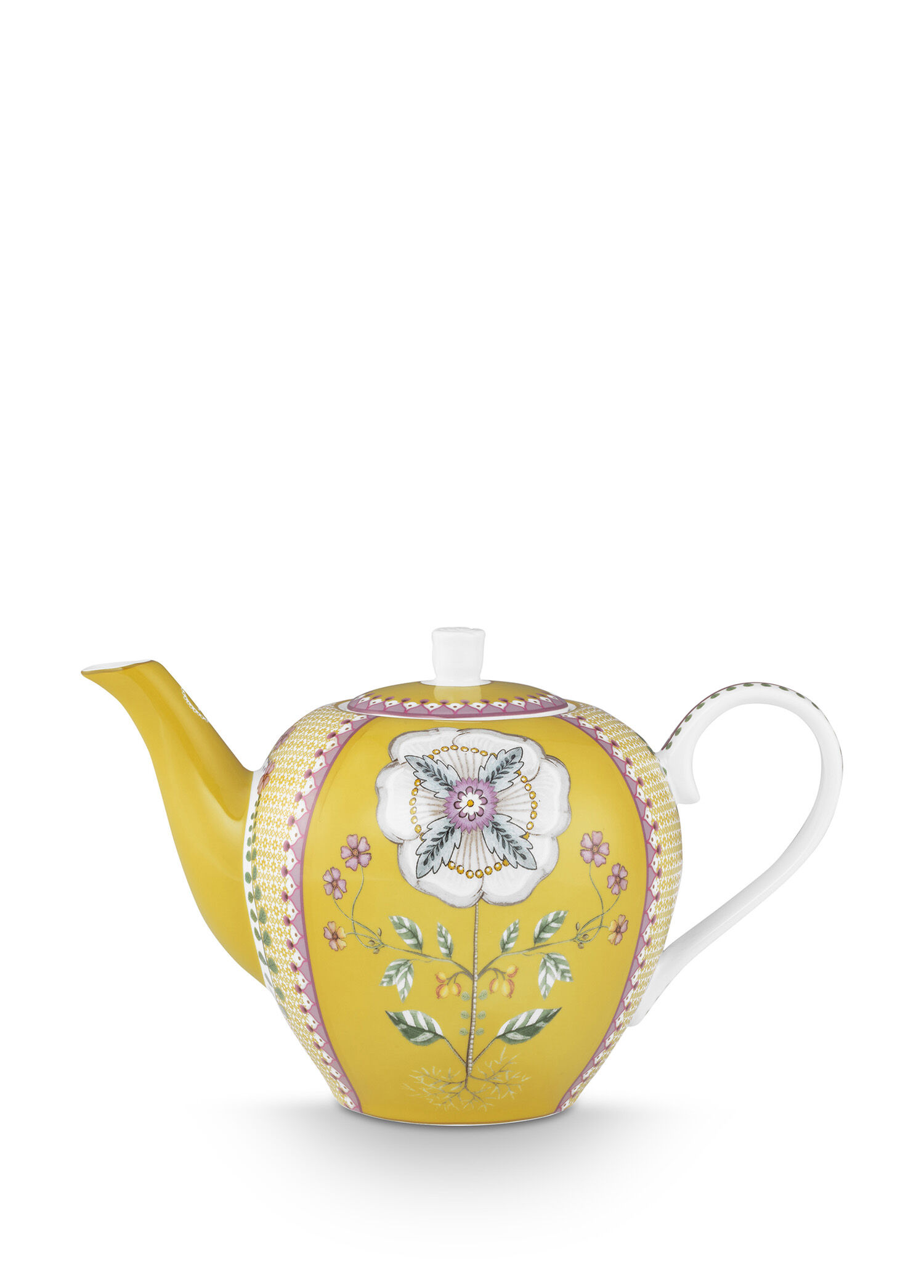 Lily & Lotus Sarı Porselen Demlik