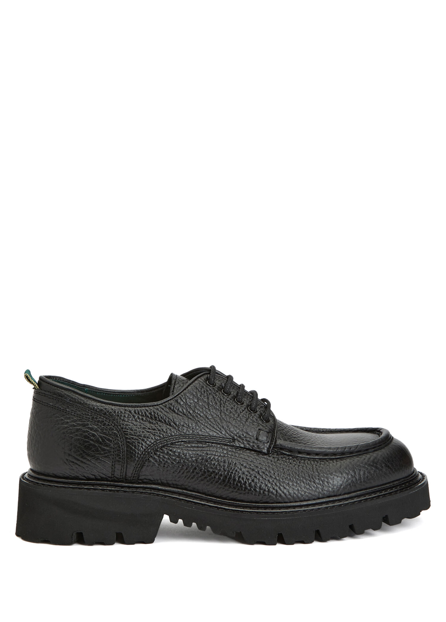 Black Printed Men's Leather Shoes