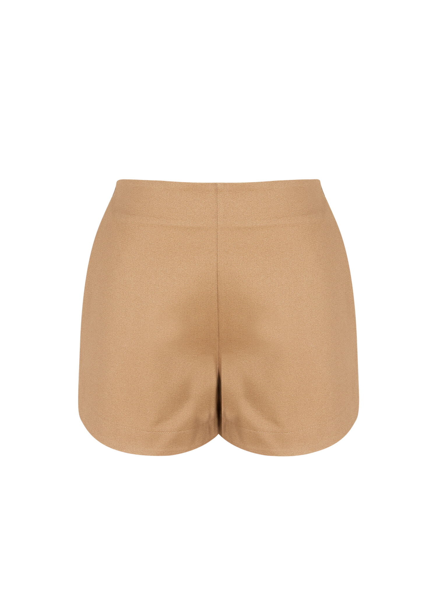 Bej Koton Gabardin Boxy Fit Kadın Şort