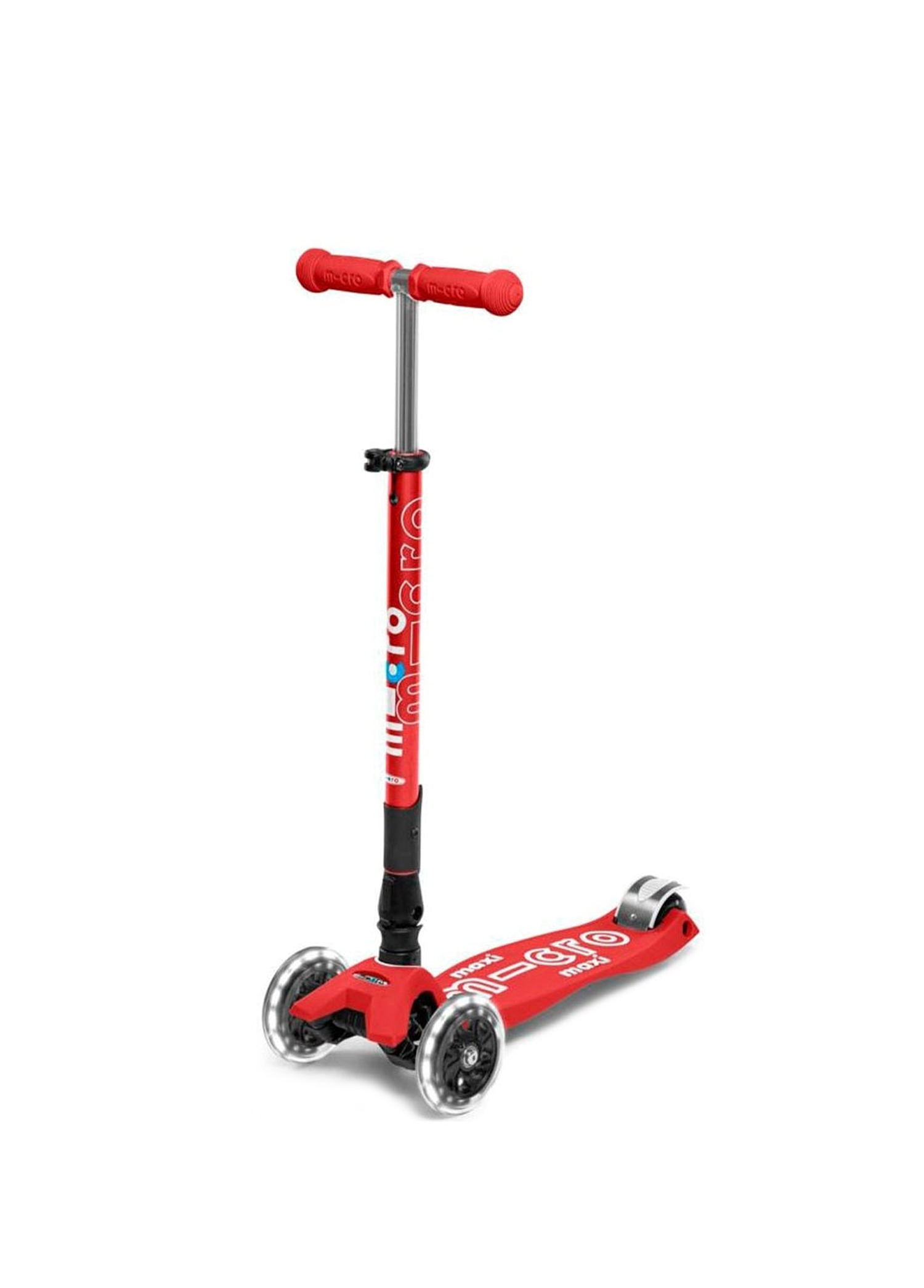 Deluxe Foldable LED Red Maxi Scooter