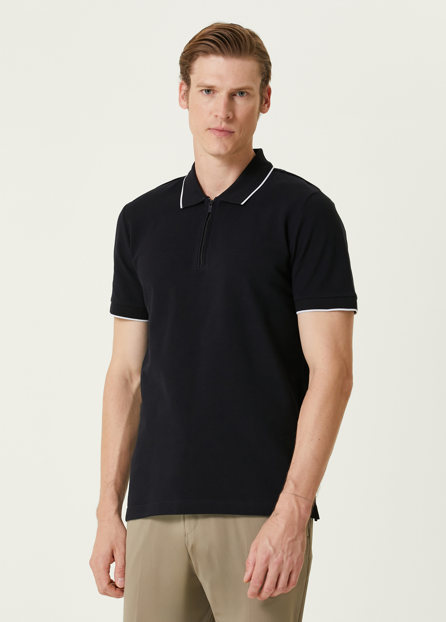 Lacivert Polo Yaka T-shirt