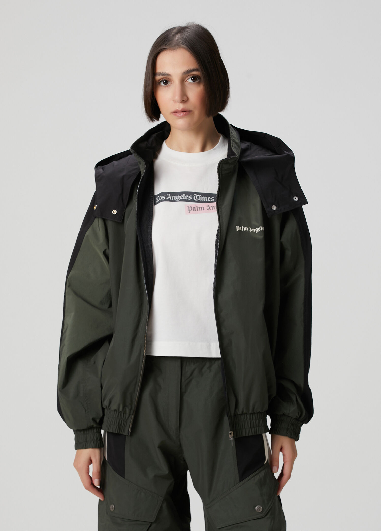 Colorblock Kapüşonlu Rüzgarlık