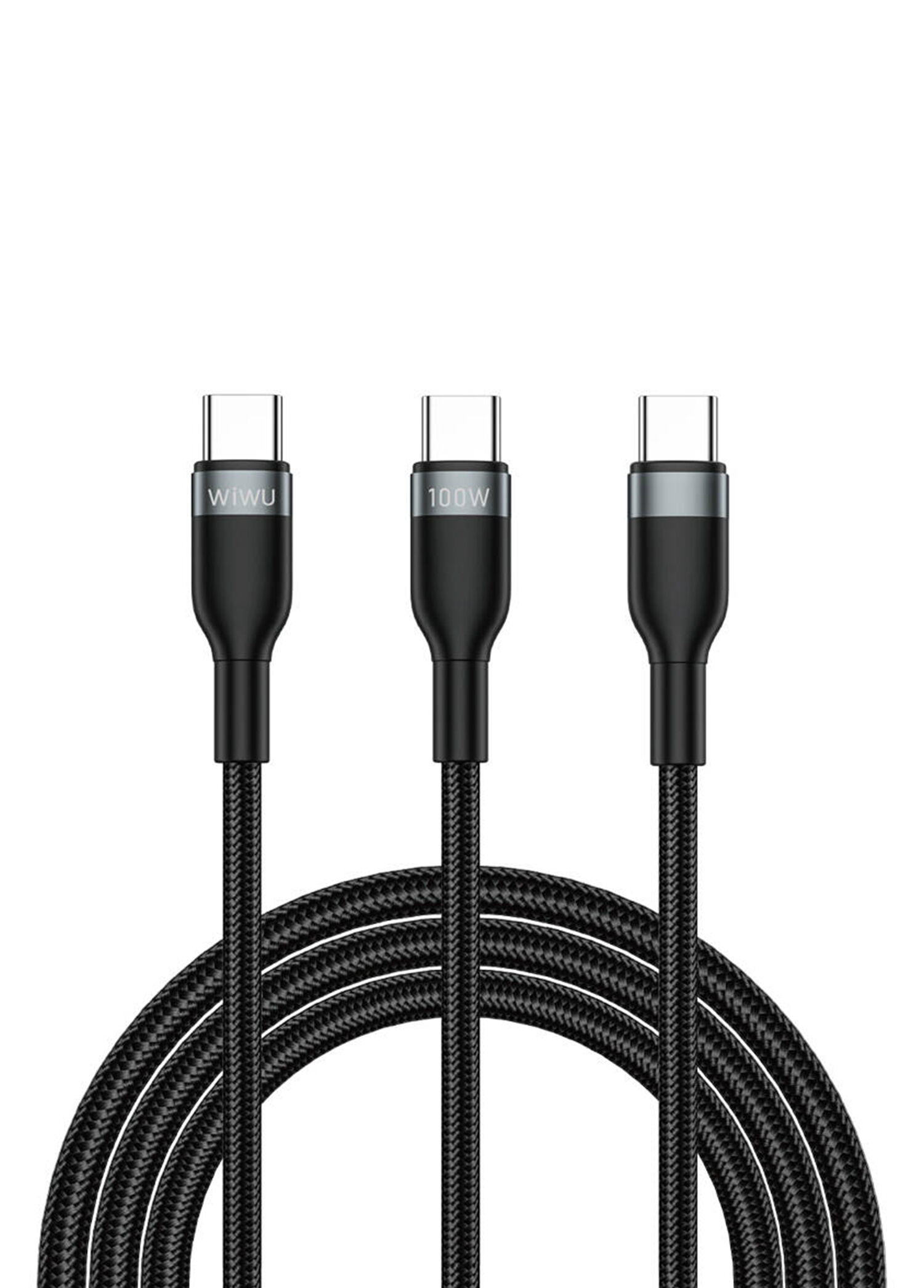Wi-C029 Concise 2in1 Type-C Lightning Micro USB 100W Hızlı Şarj Kablosu