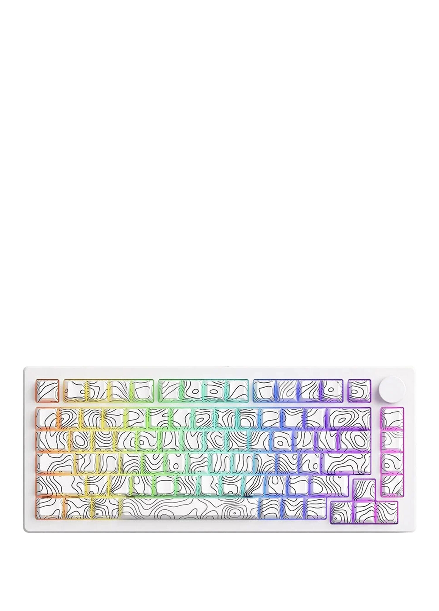 Monsgeek M1 V5 Contour Lines White RGB Kablosuz/Kablolu Hotswap Mekanik Gaming Klavye