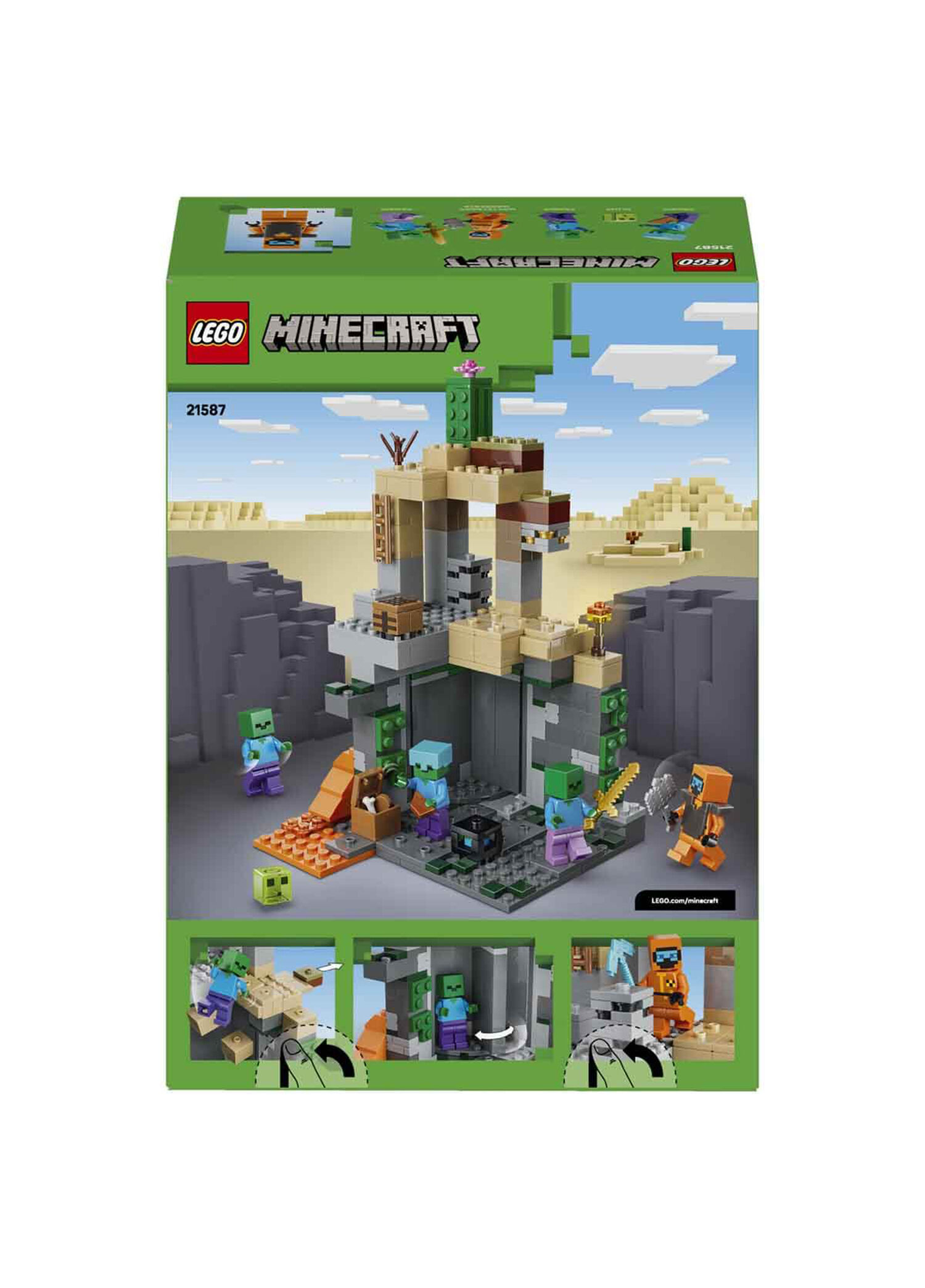 LEGO - Minecraft Zombi Zindanı 284 Parça 8+ Yaş Yapı Oyuncağı