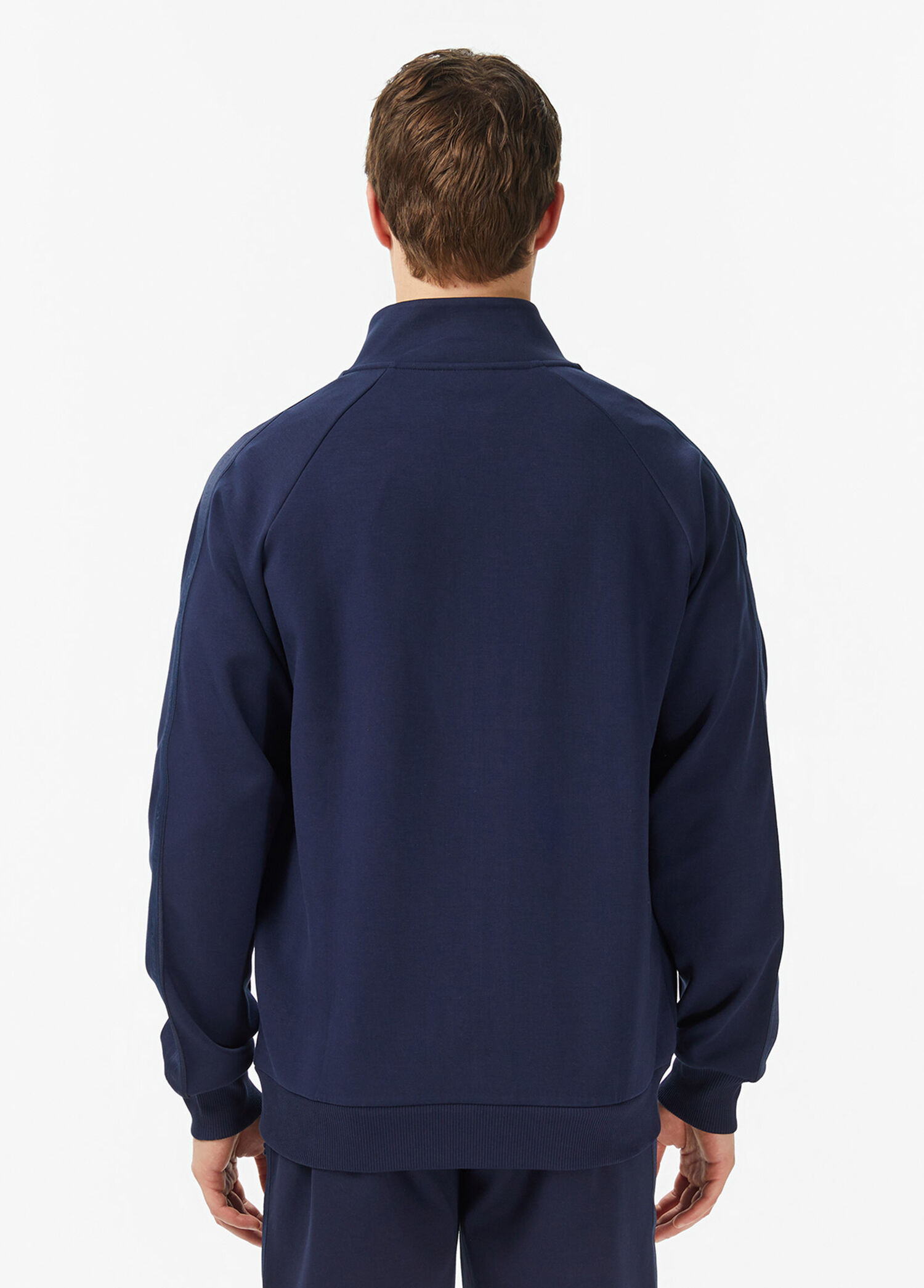 Lacoste Lacivert-166 Erkek Lacivert Classic Fit Dik Yaka Fermuarlı