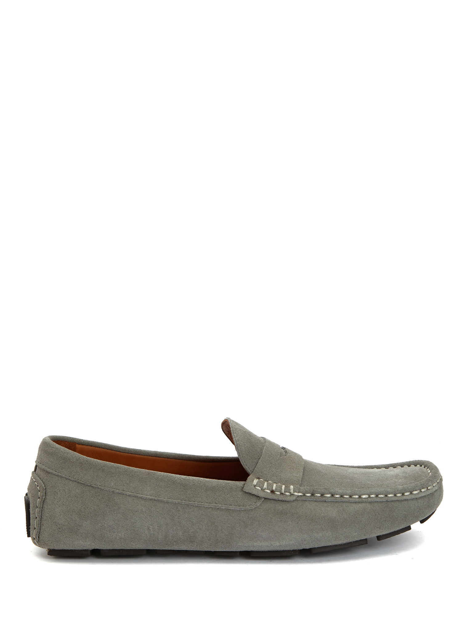 Gri Erkek Süet Loafer