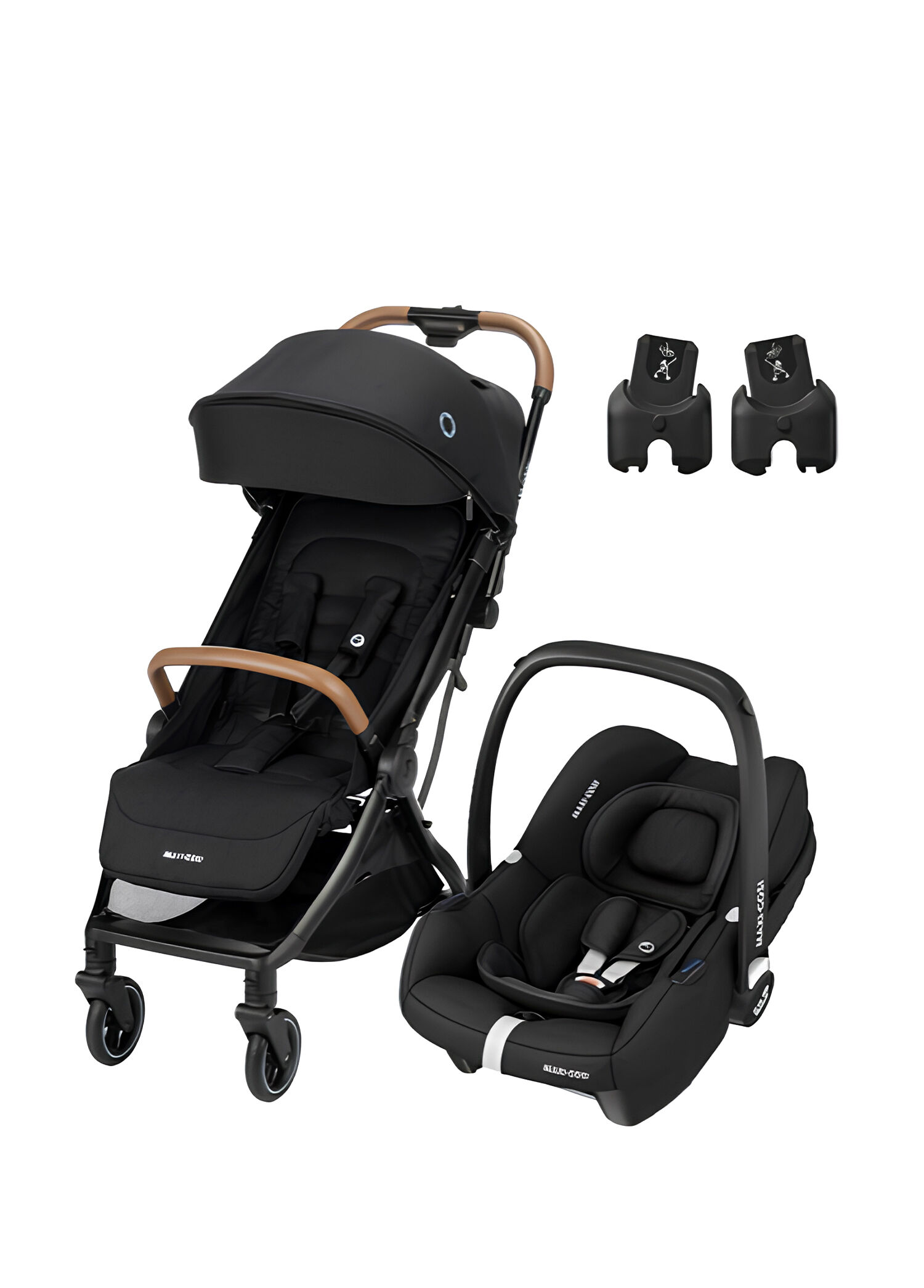 Eva-Cabriofix I-Size Black Otomatik Katlanan Kompakt Bebek Arabası