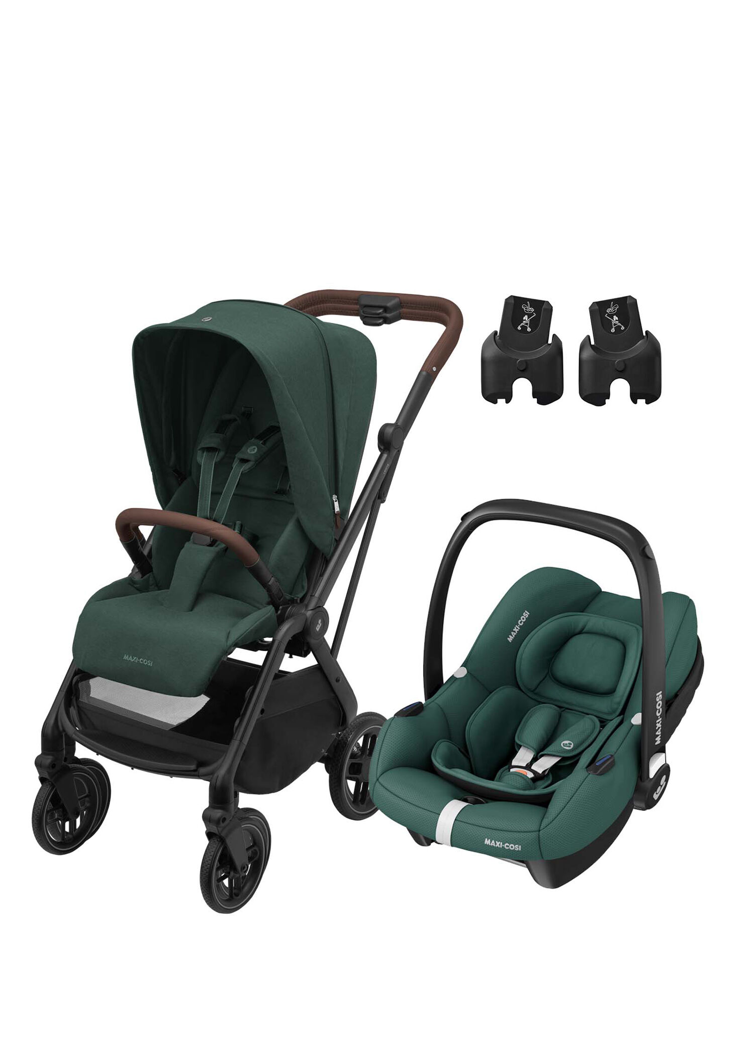 Leona2-Cabriofix I-Size Green Ultra Kompakt Seyahat Sistem Bebek Arabası