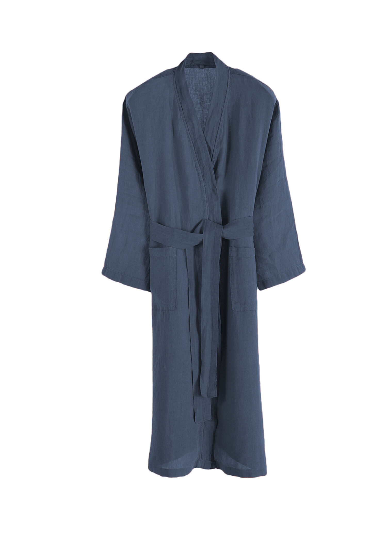Lino Lacivert Keten Unisex Bornoz