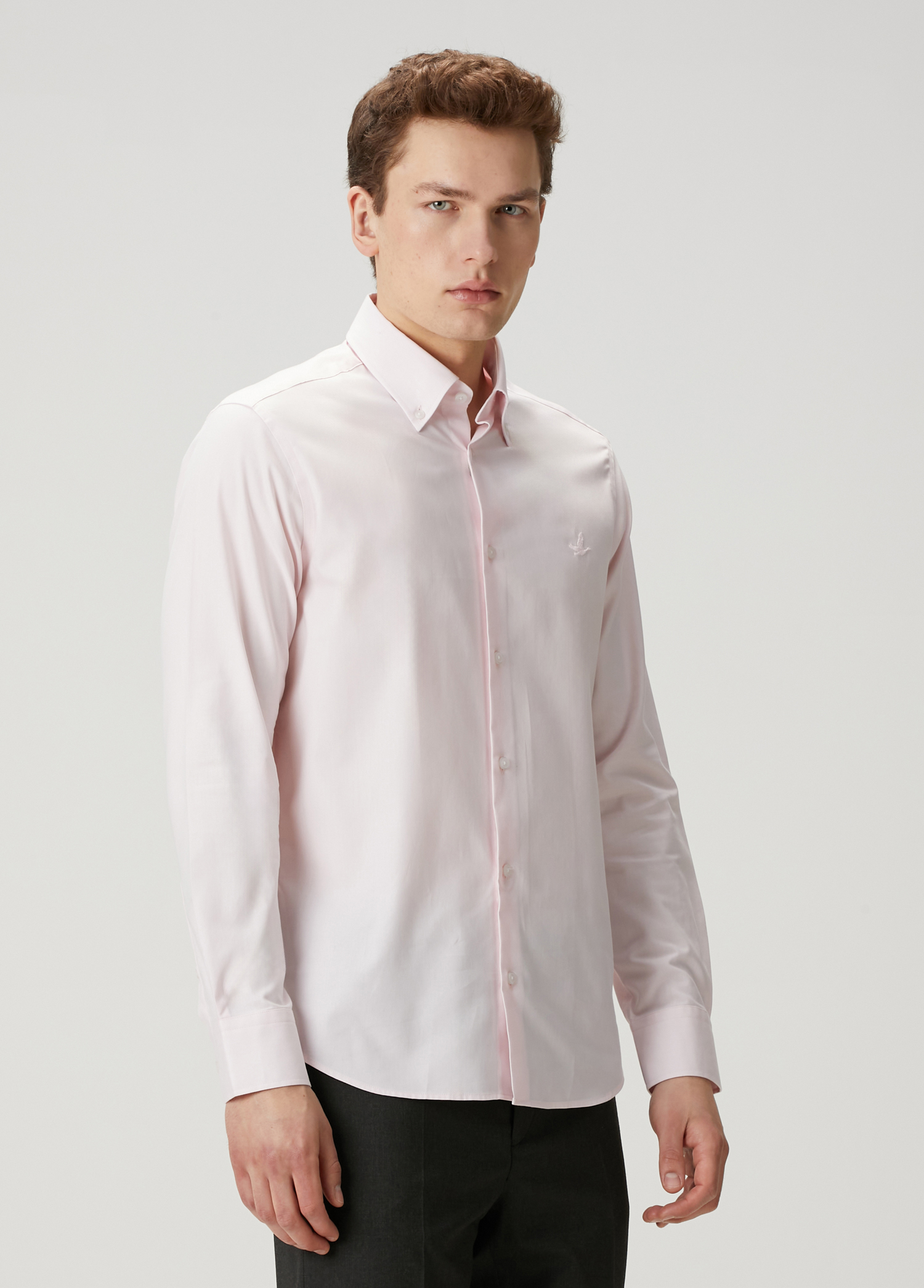 Comfort Fit Açık Pembe Gömlek_1