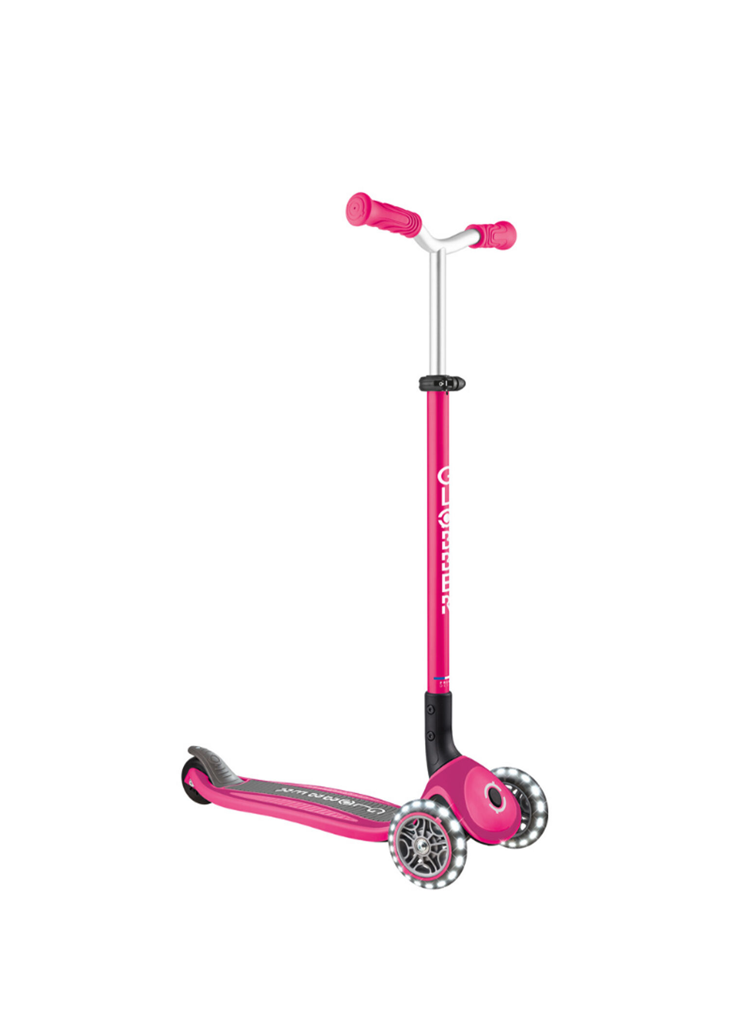 Master Işıklı Fuşya Katlanabilir Unisex Çocuk Scooter