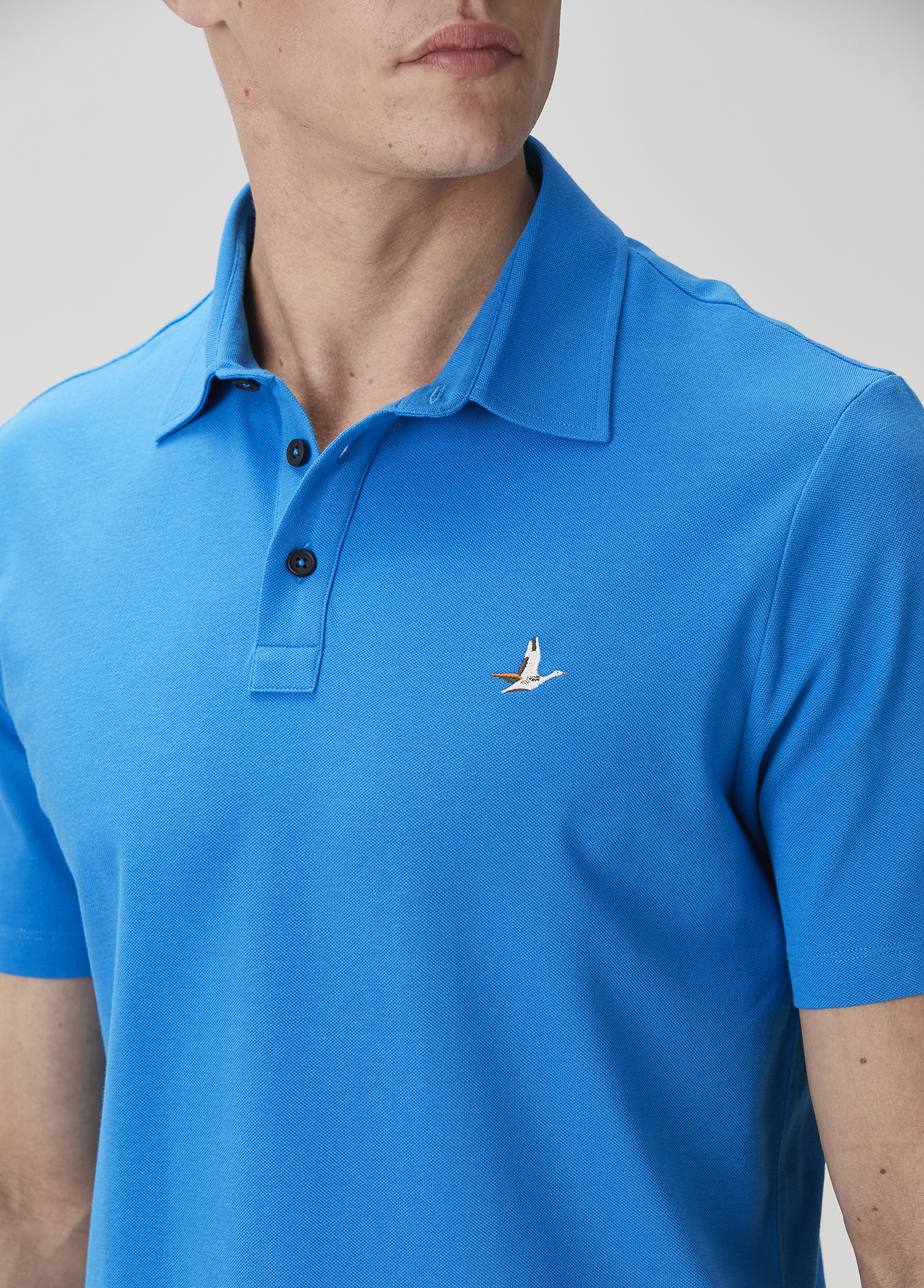 Comfort Fit Kobalt Polo Yaka T-shirt_6