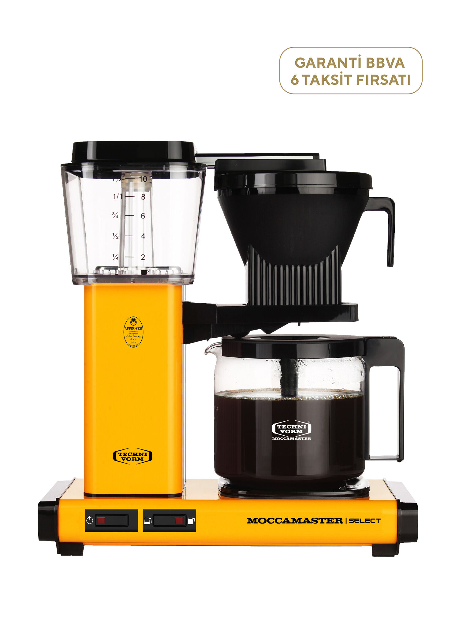 KBG Select Cam Potlu Biber Sarısı Filtre Kahve Makinesi