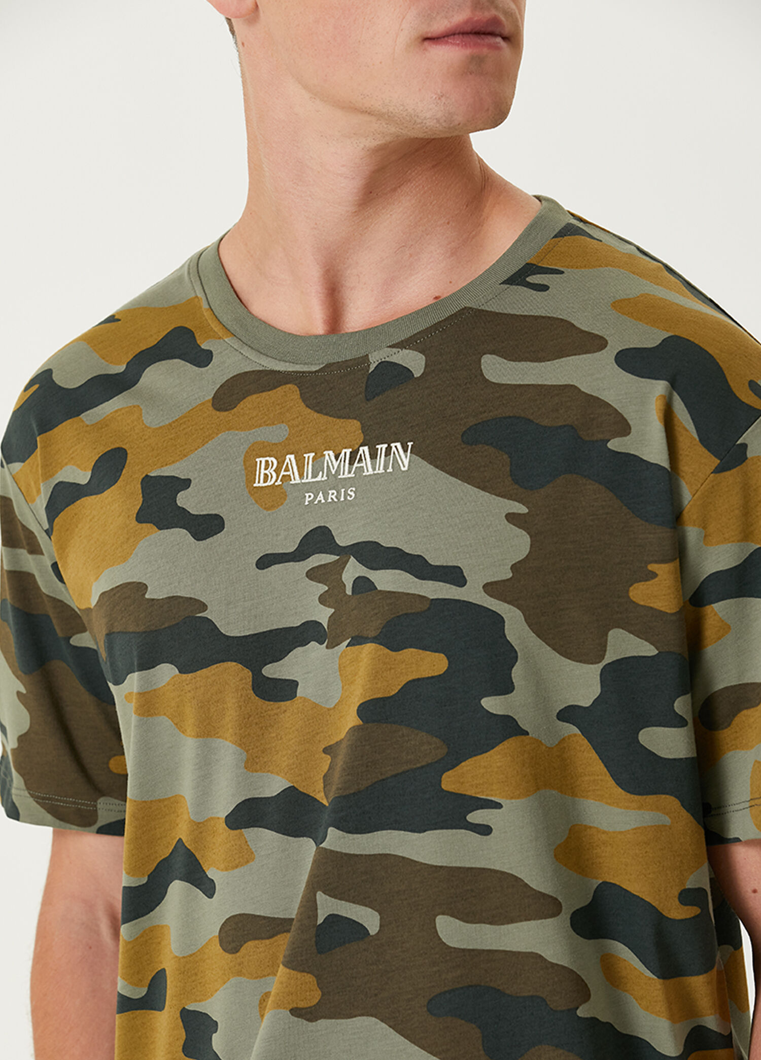 Paris T Balmain Army T Shirt Army Green Balmain Shirt T-shirts