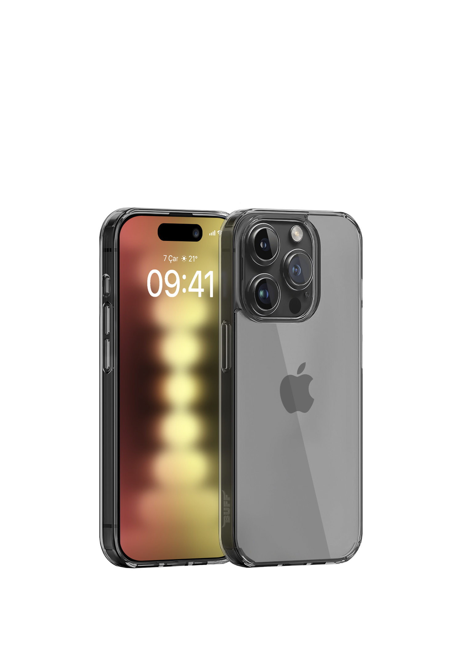 iPhone 15 Pro Air Hybrid Smoke Siyah Kılıf