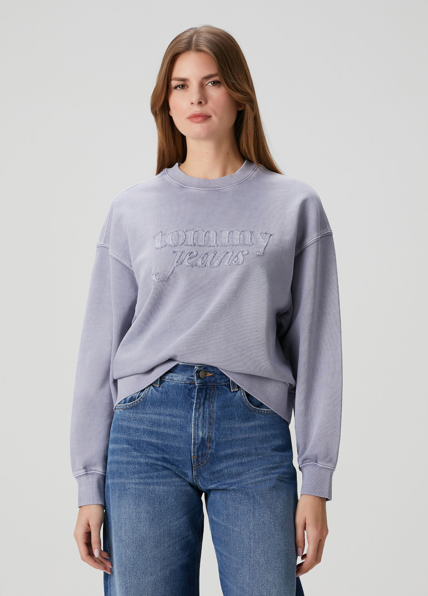 Boxy Mavi Logolu Sweatshirt