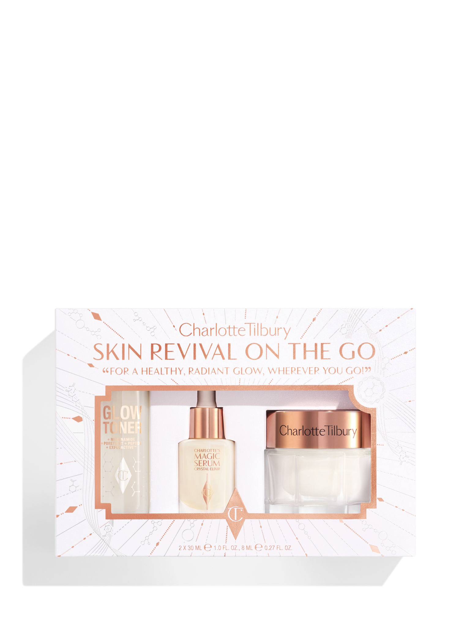 CRYSTAL GLOW 化粧下地 セット Charlotte Tilbury - Charlotte's Skin Revival On The Go Set -