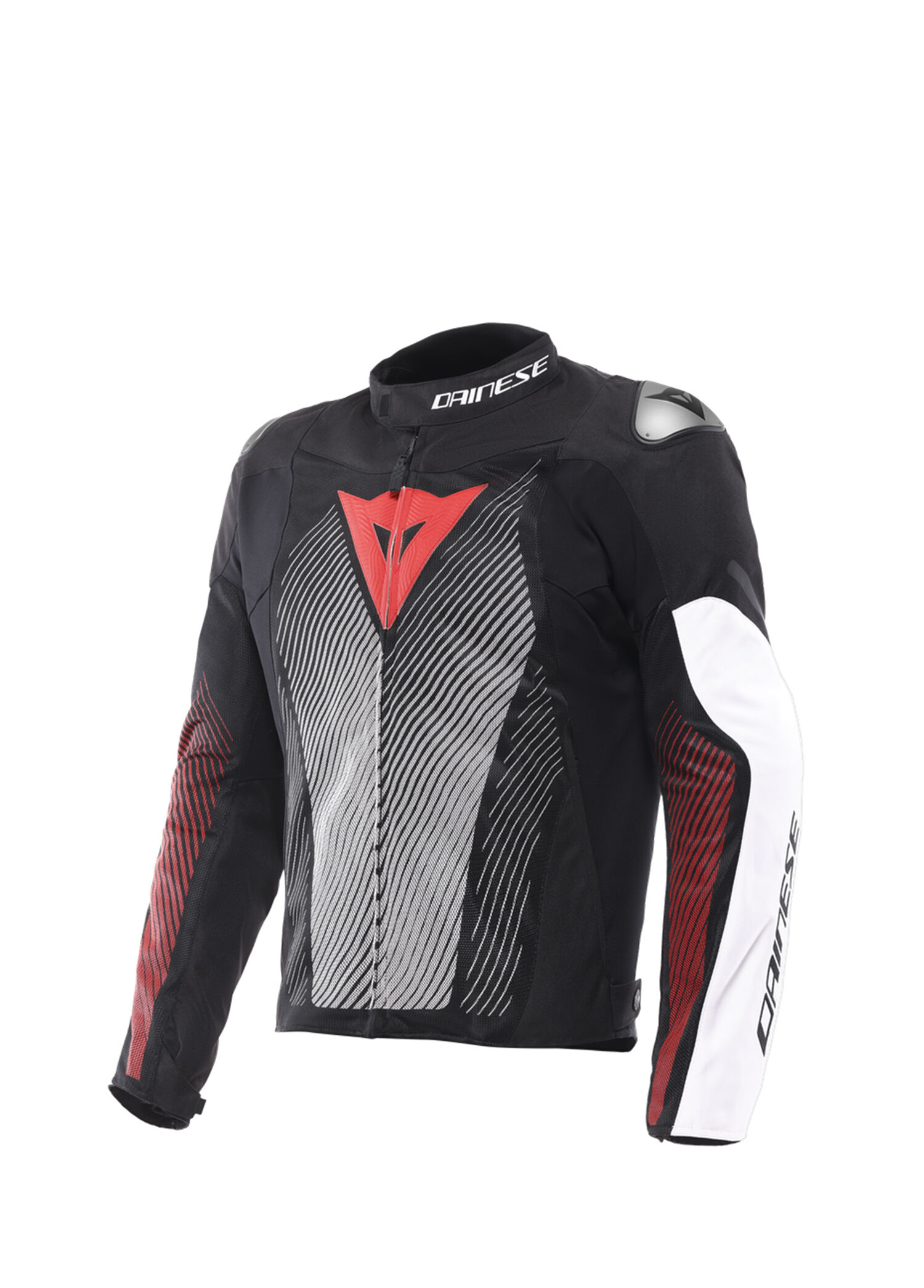 Ventar Air Black White Red Tekstil Erkek Motosiklet Montu