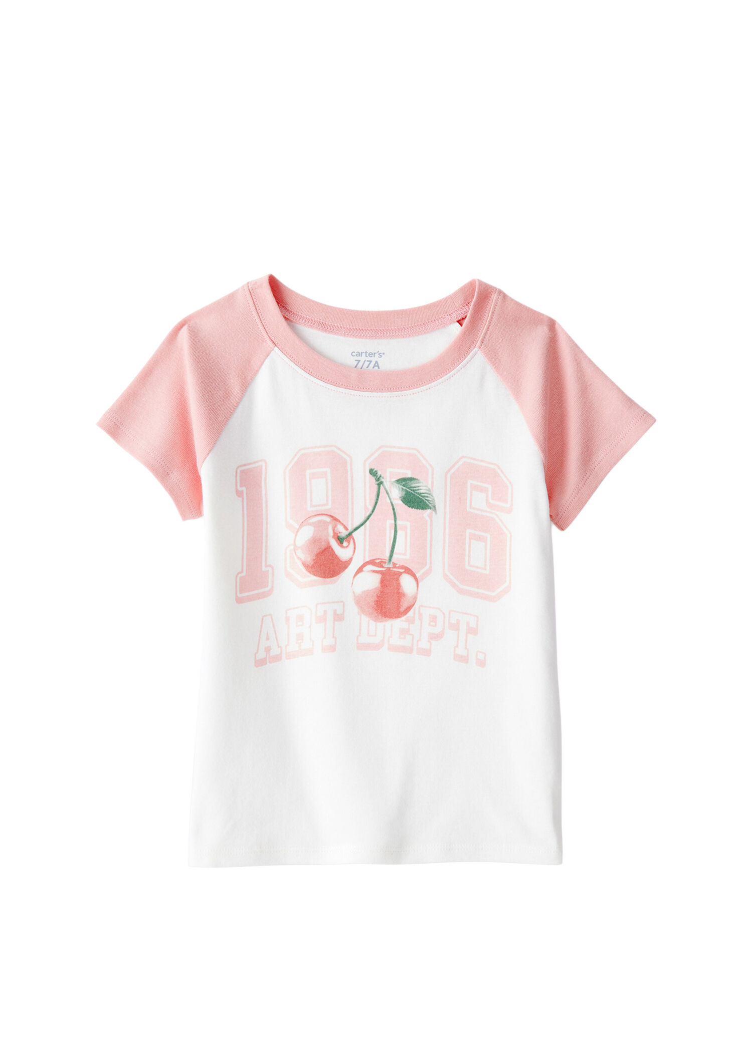 Baskılı Ekru Kısa Kollu Kız Çocuk T-shirt
