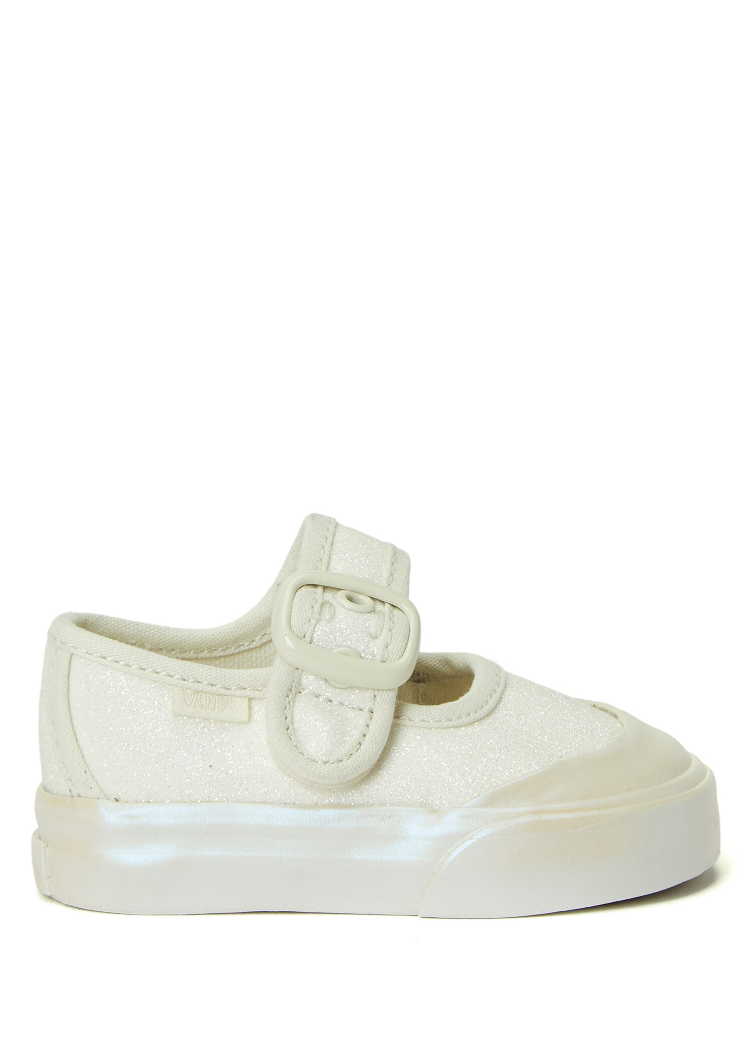 Mary Jane Beyaz Parlak Dokulu Sneaker
