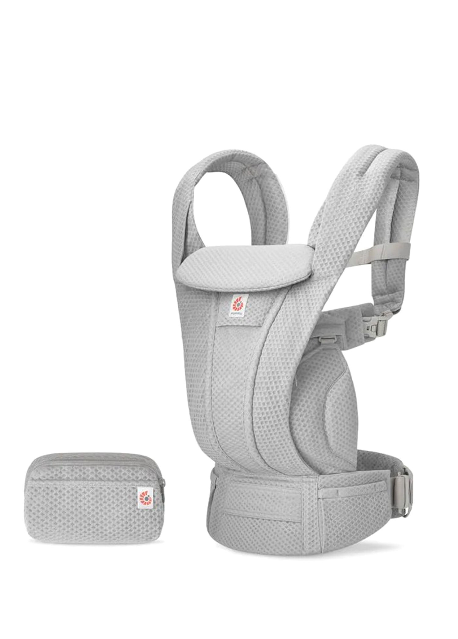 Omni Deluxe Mesh Pearl Grey 4 Farklı Taşıma Pozisyonlu 0-4 Yaş Ergonomik Kanguru