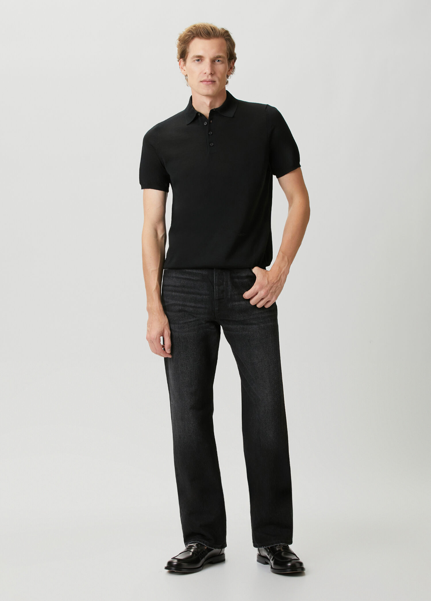 P Fendi Regular Siyah Jean Pantolon