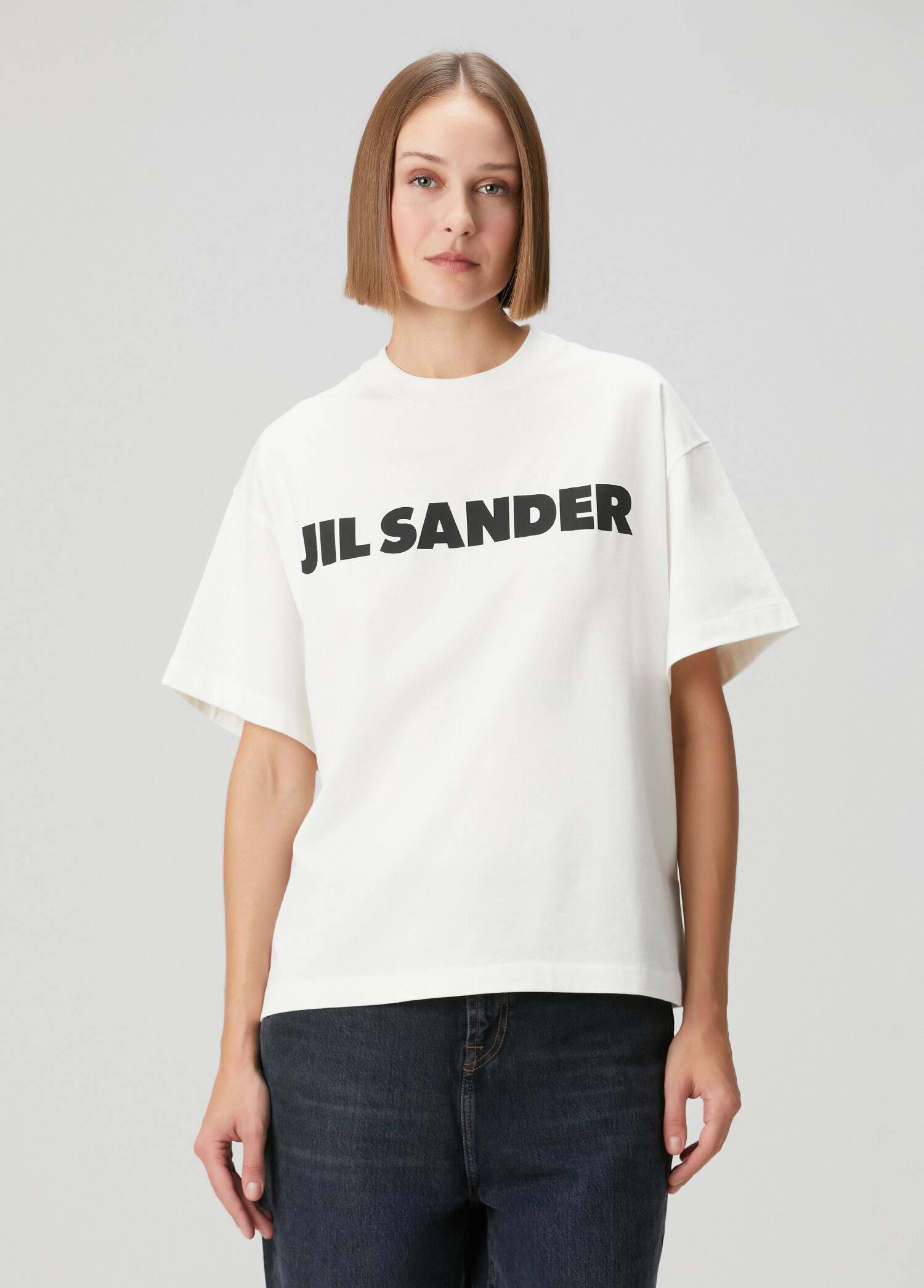 Jil Sander Beyaz Kadın Beyaz Logolu T-shirt 1879564 | Beymen