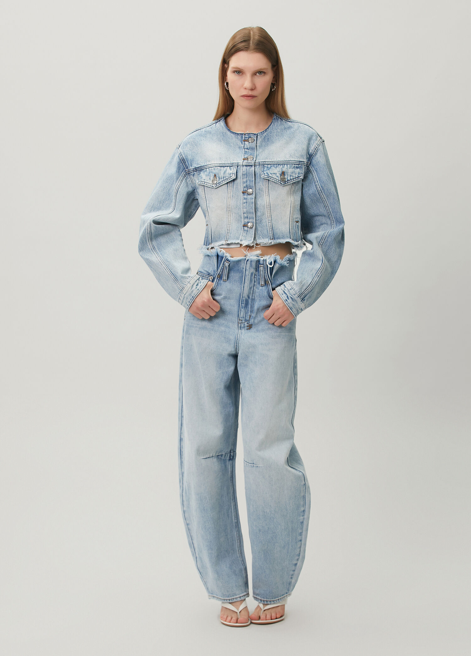 Hi Barrel Mavi Jean Pantolon