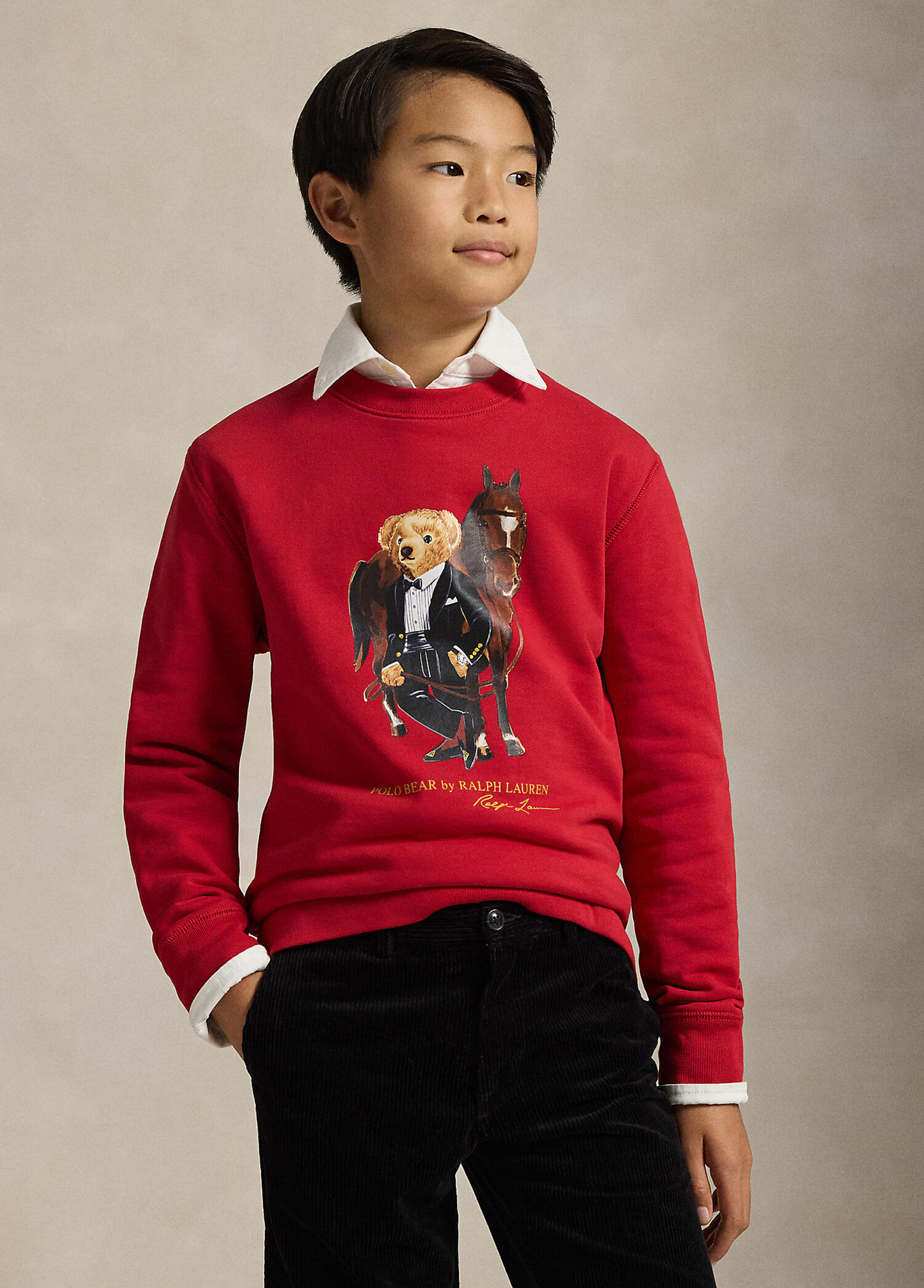 Kırmızı Erkek Çocuk Sweatshirt