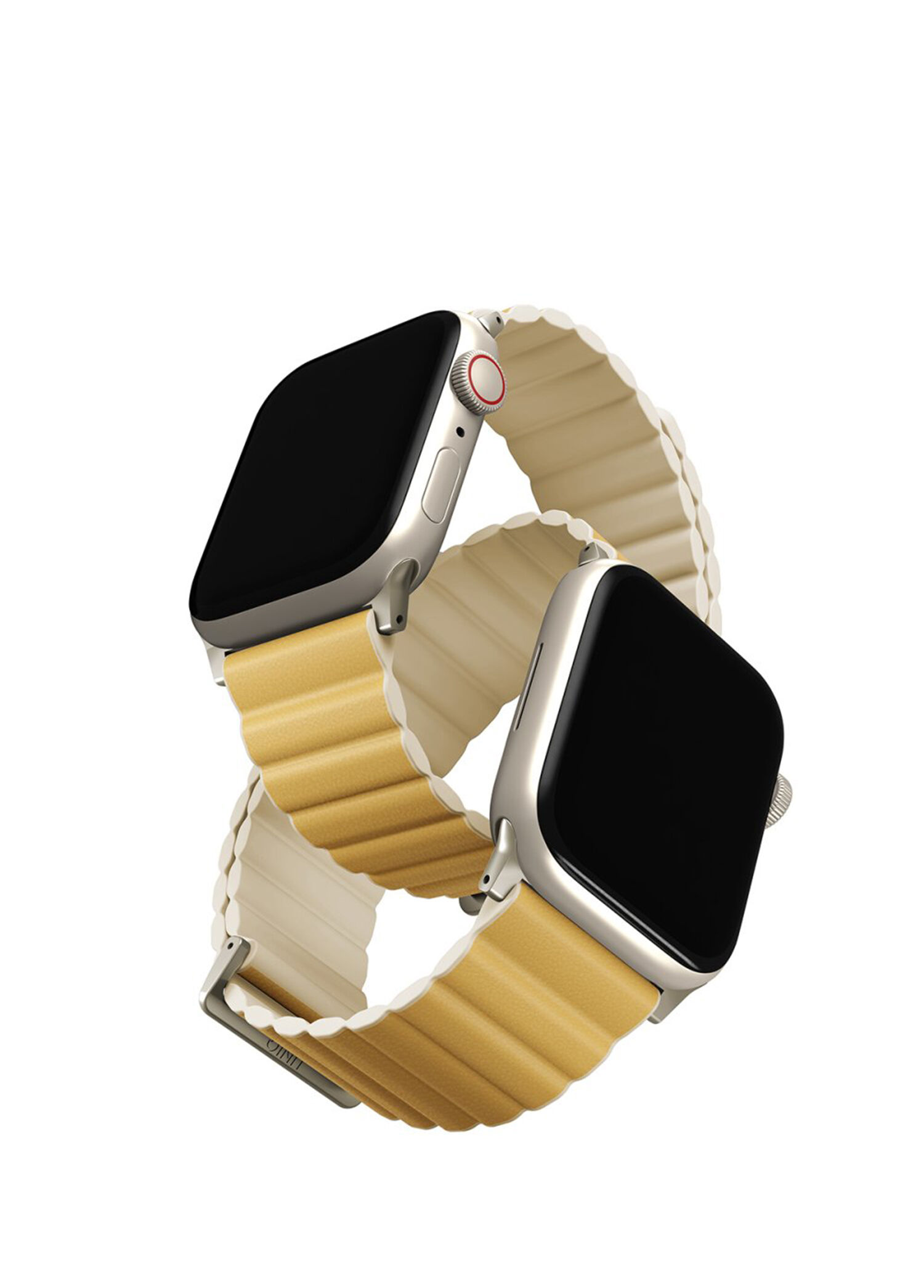 Revix Premium Reversible Watch 44/45/46/49 mm Sarı-Bej Manyetik Akıllı Saat Kordon