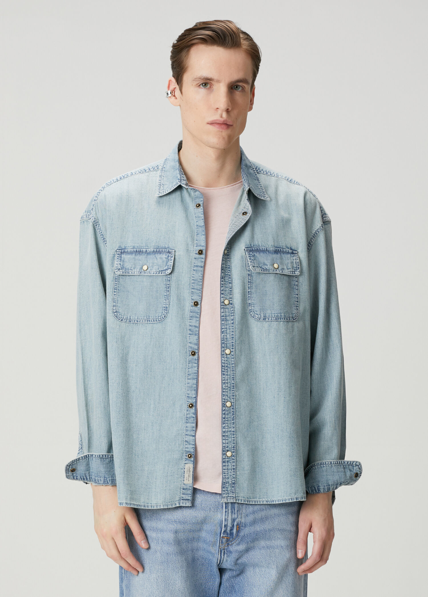 Gribbs Mavi Denim Gömlek