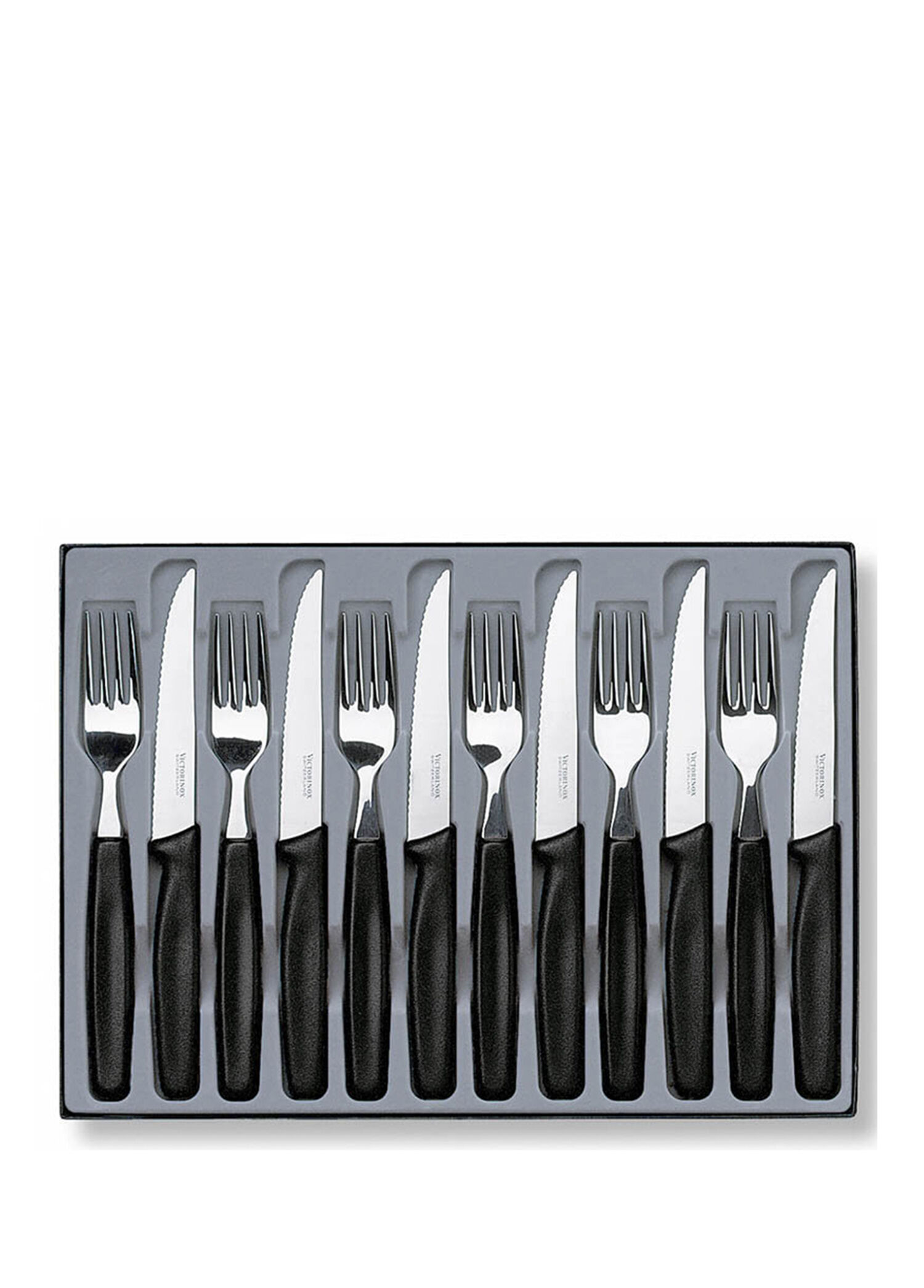 Victorinox - Paslanmaz Çelik 12'li Çatal ve Bıçak Seti - Renkli