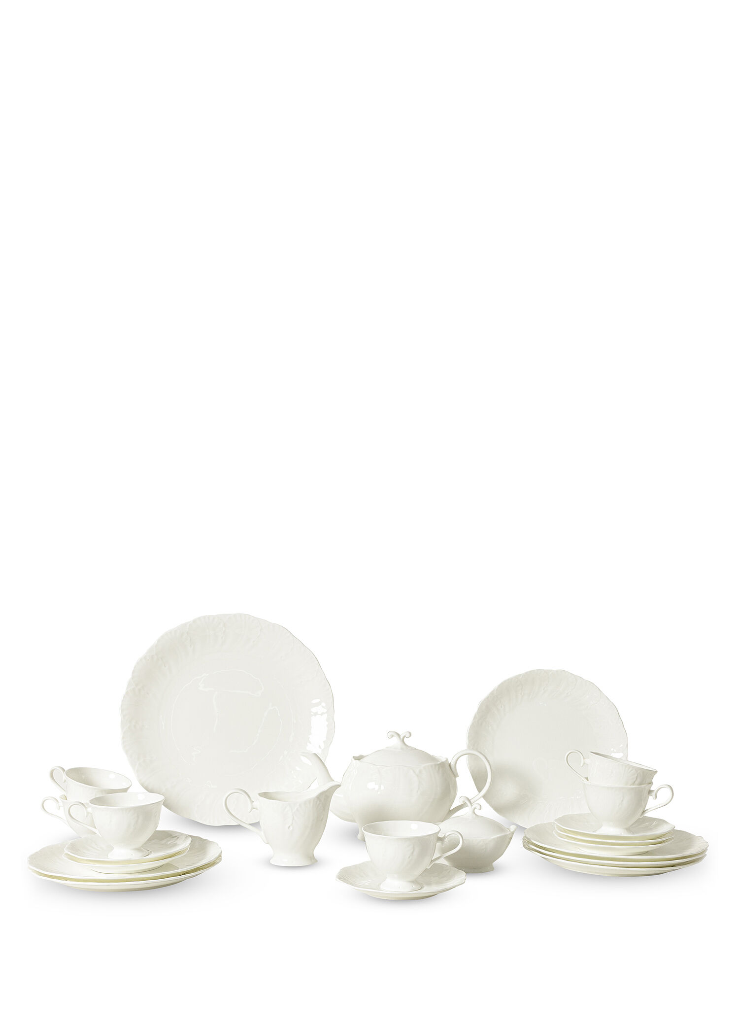 Tiffany White Bone China 6 Kişilik 24 Parça Çay Seti