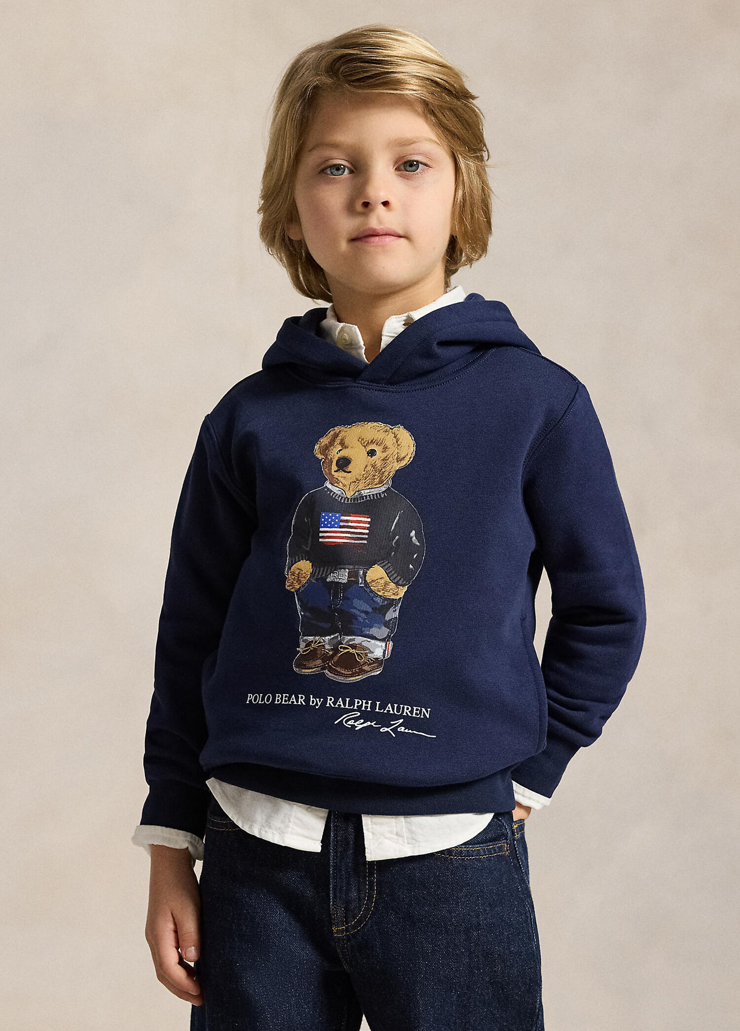 Lacivert Kapüşonlu Erkek Çocuk Sweatshirt