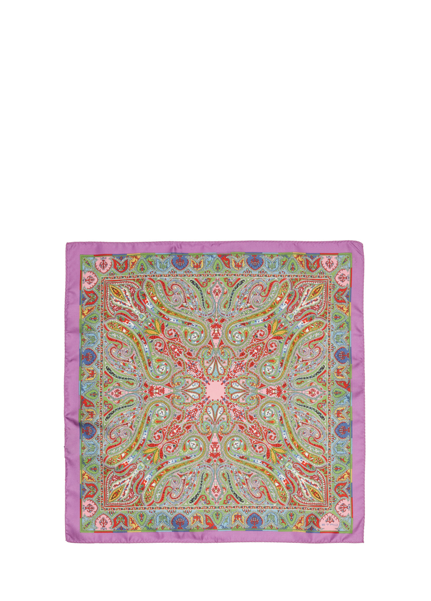 Colorblocked İpek Poşet Mendil
