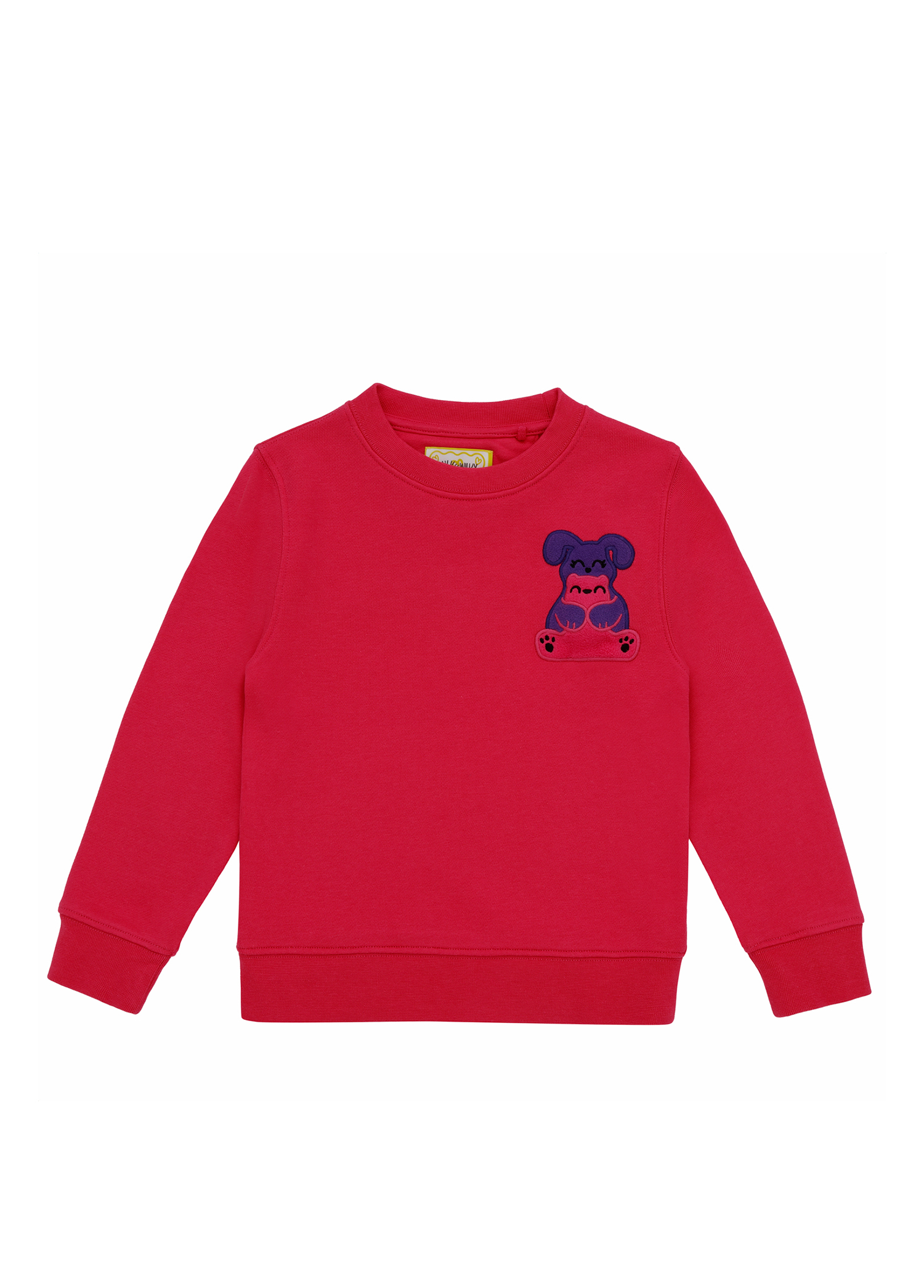 Fuşya Organik Pamuk Unisex Çocuk Sweatshirt